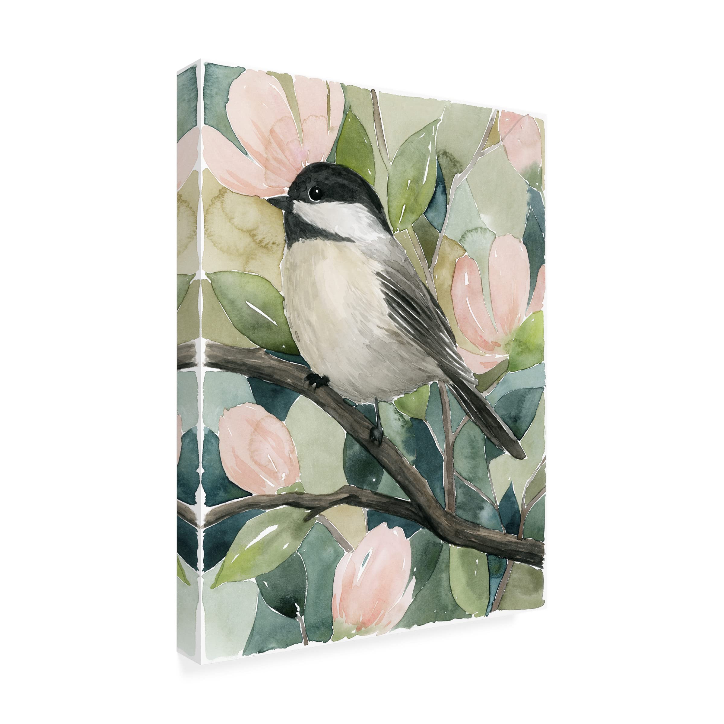 Grace Popp 'Veiled Aviary II' Canvas Wall Art Print - Modern Bird Painting for Living Room, Bedroom & Office Decor
