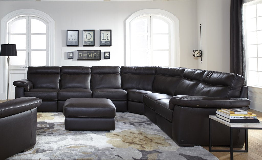 Natuzzi Brivido B757 Modern Leather Sofa - Premium Italian Design for Living Room, Lounge & Office - Comfortable & Stylish Home Furniture for Relaxing & Entertaining