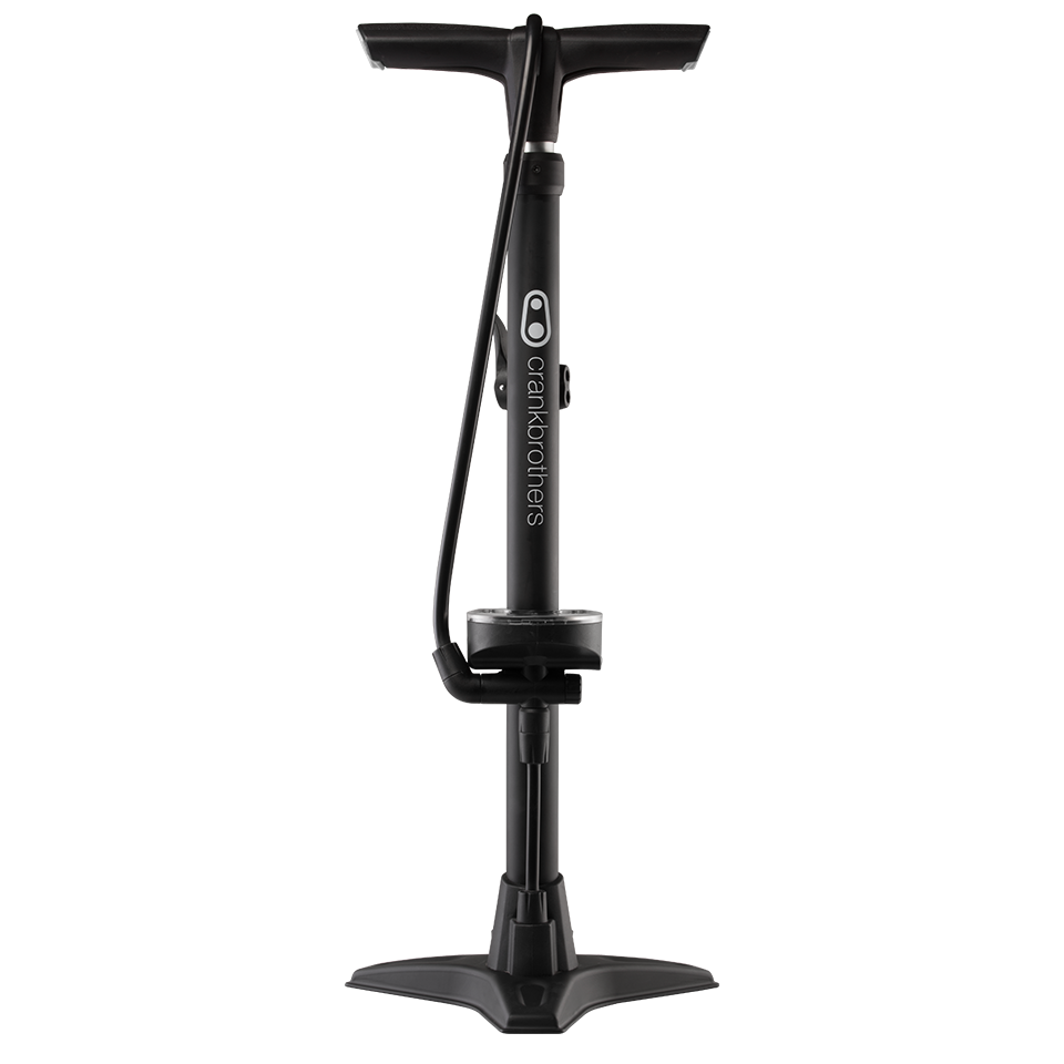 Crank Brothers Gem Floor Stamped Bike Tire Pump - High Pressure Bicycle Floor Pump for MTB, Road Bikes - Perfect for Home Garage & Cycling Trips