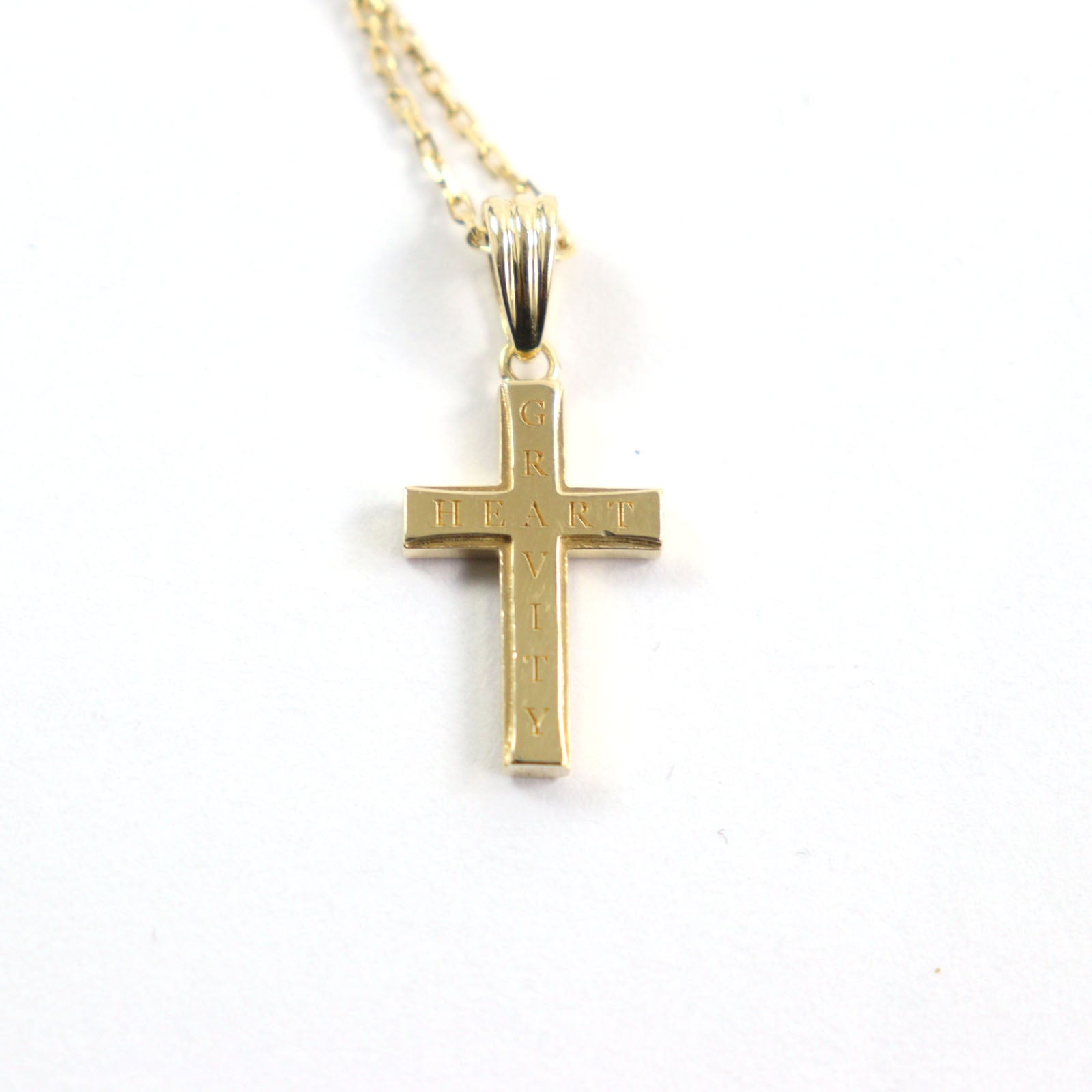 18K Gold Diamond Cross Reversible Pendant Necklace for Women - Elegant Religious Jewelry Gift for Christmas, Baptism & Special Occasions