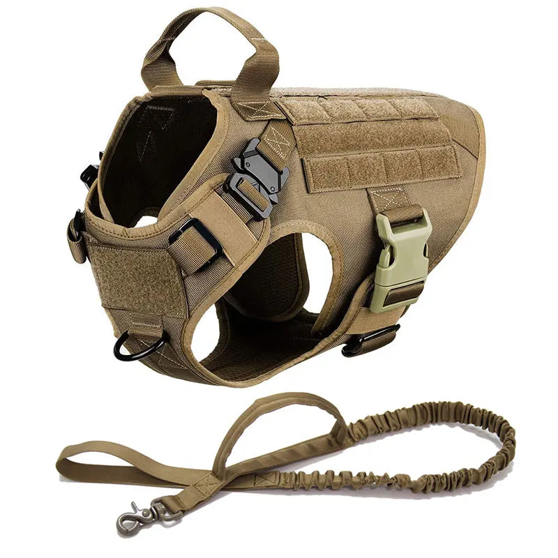 Premium Heavy Duty Tactical No Pull Dog Harness Kit - Adjustable Reflective Vest for Large Dogs - Perfect for Hiking, Training & Outdoor Adventures