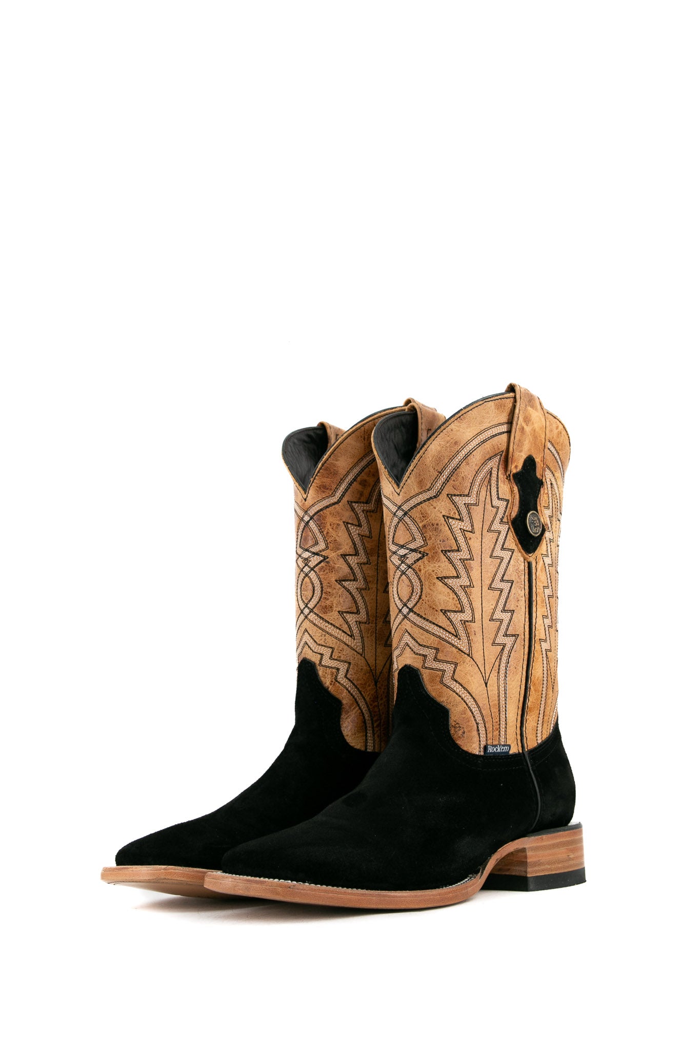 Luke Suede Square Toe Cowboy Boots for Men - Western Style Leather Boots with Comfortable Cushioning | Perfect for Rodeo, Country Music Festivals & Outdoor Adventures