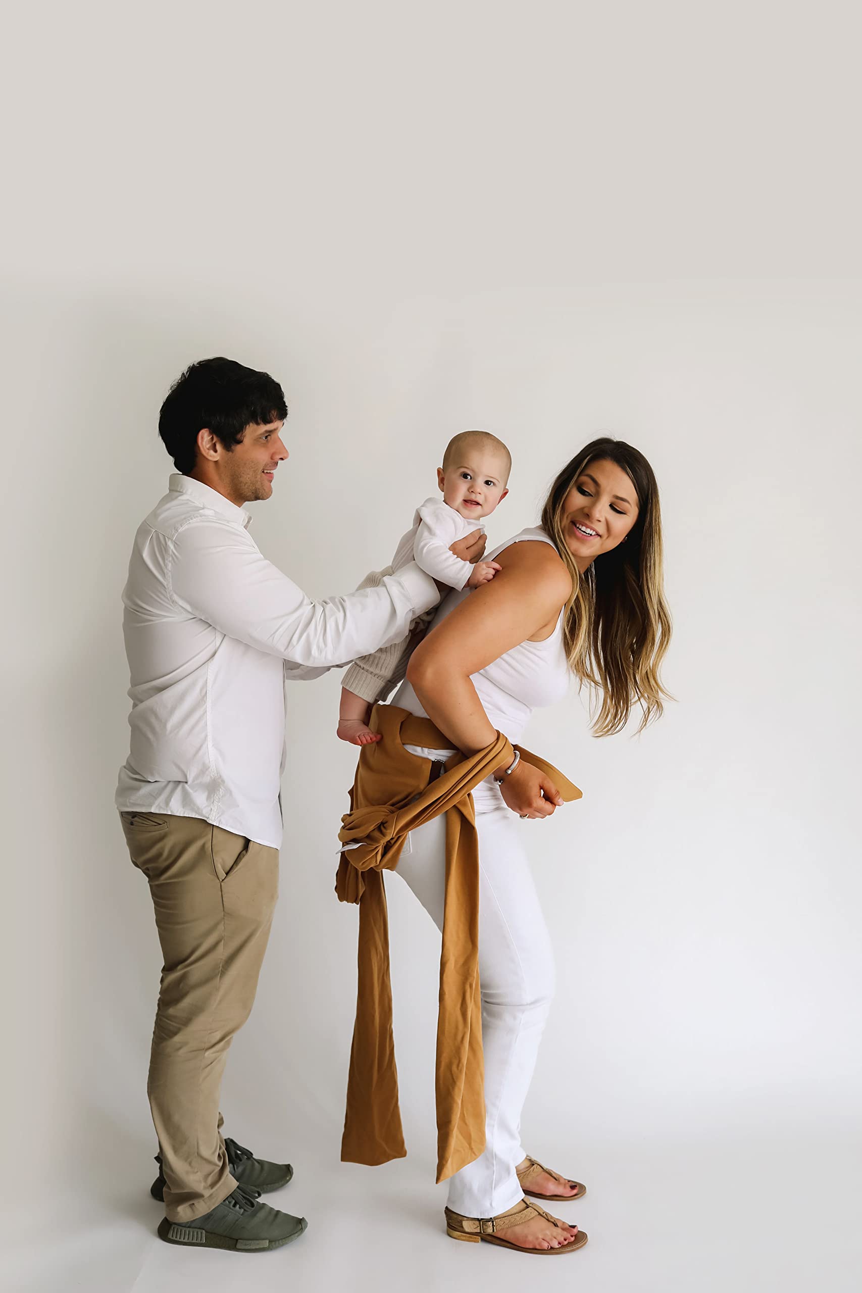 Lalabu Simple Baby Wrap - No-Tie, Comfortable & Easy-to-Use Infant Carrier for 3 Months to 2 Years (Camel) | Perfect for Hands-Free Parenting, Errands & Bonding Time