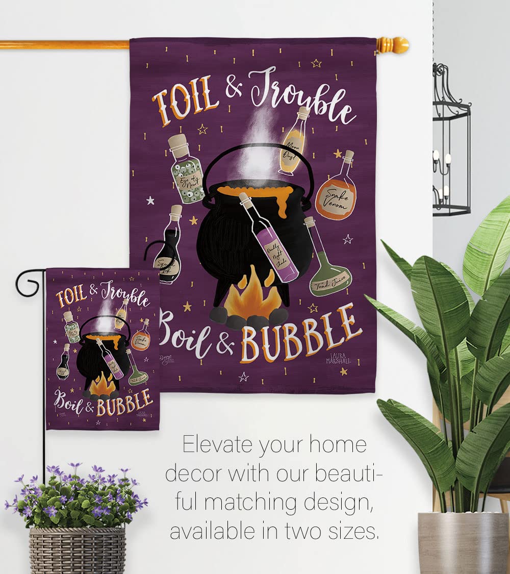 Breeze Decor Halloween Flag 28x40in - Fall Vertical House Decor for Outdoor