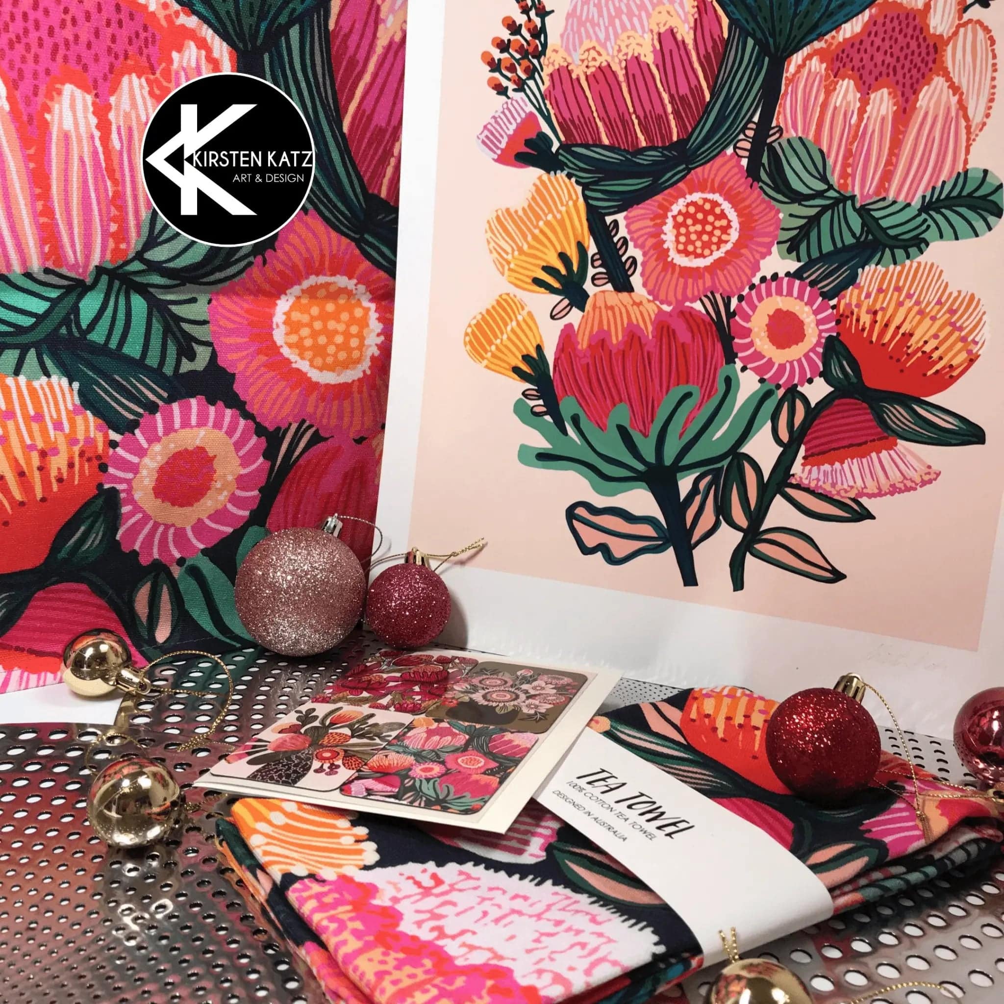 Flowers of Oz Botanical Wall Art Gift Set - 5 Piece Floral Canvas Prints for Home Decor, Living Room & Bedroom Wall Decorations - Perfect Housewarming Gift for Women & Plant Lovers