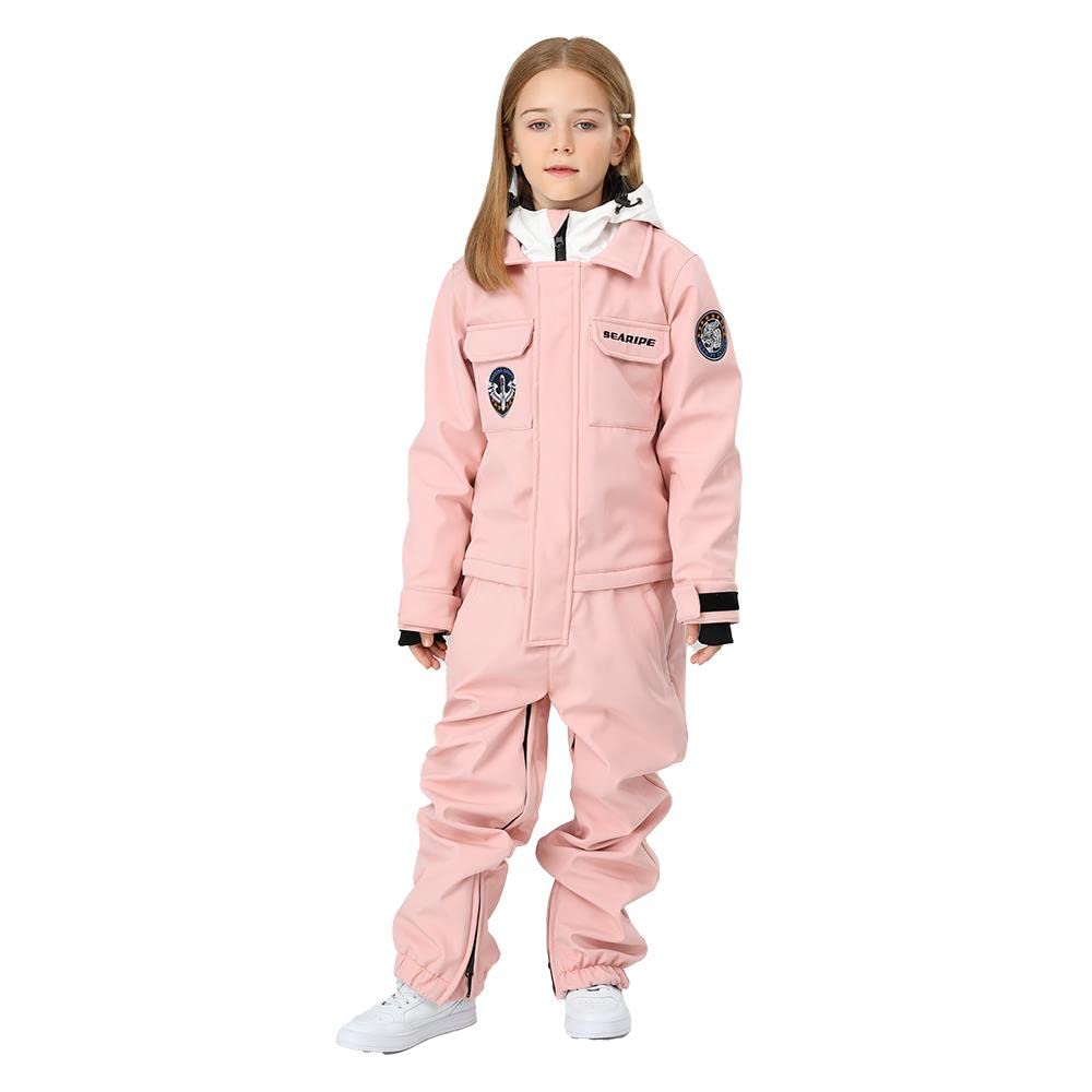 RIUIYELE Kids Waterproof Ski Suit - Winter Warm Snowboard Jumpsuit for Boys & Girls | One-Piece Snowsuit for Skiing, Snowboarding & Outdoor Play
