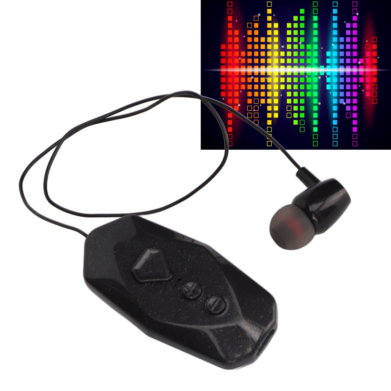 Clip On Bluetooth Headphones with Ear Clip & Collar Clip - Wireless Earpiece with Battery Display, Vibration Alerts for Calls - Perfect for Running, Cycling, Workout & Office Use