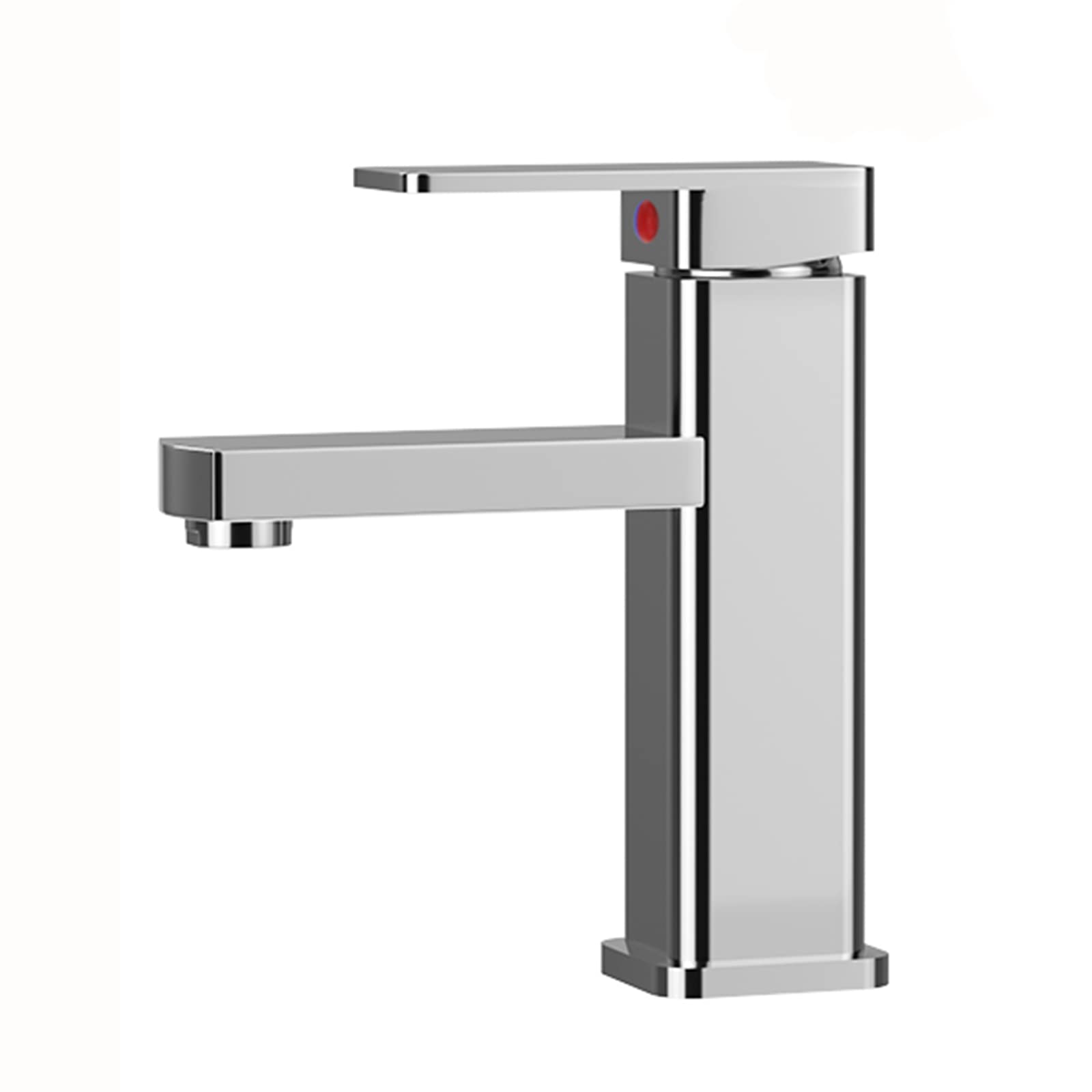 BiaoTeng Single Hole Bathroom Sink Faucet - Premium Brass Construction with Chrome Finish - Perfect for Modern Toilets, Powder Rooms & Guest Bathrooms