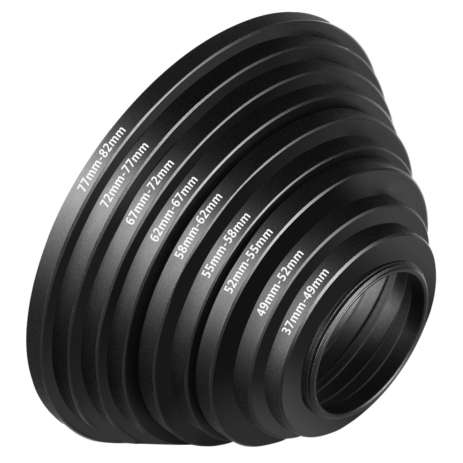 NEEWER 9-Piece Step-Up Lens Filter Adapter Rings Kit for DSLR & Mirrorless Cameras - Perfect for Wide-Angle, Macro & Landscape Photography
