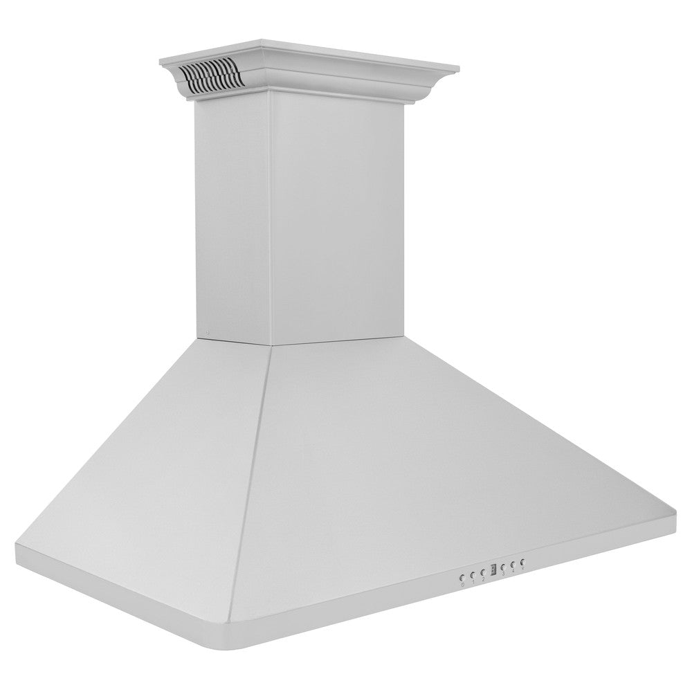 ZLINE Stainless Steel Wall Mount Range Hood with Built-in CrownSound Bluetooth Speakers (KF1CRN BT) - Perfect for Modern Kitchens & Open-Concept Living Spaces
