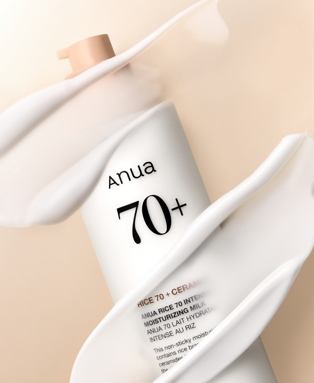 ANUA Rice 70 Intensive Moisturizing Milk 150ml - Korean Skincare for Dry & Sensitive Skin - Hydrating Face Moisturizer for Day & Night Use