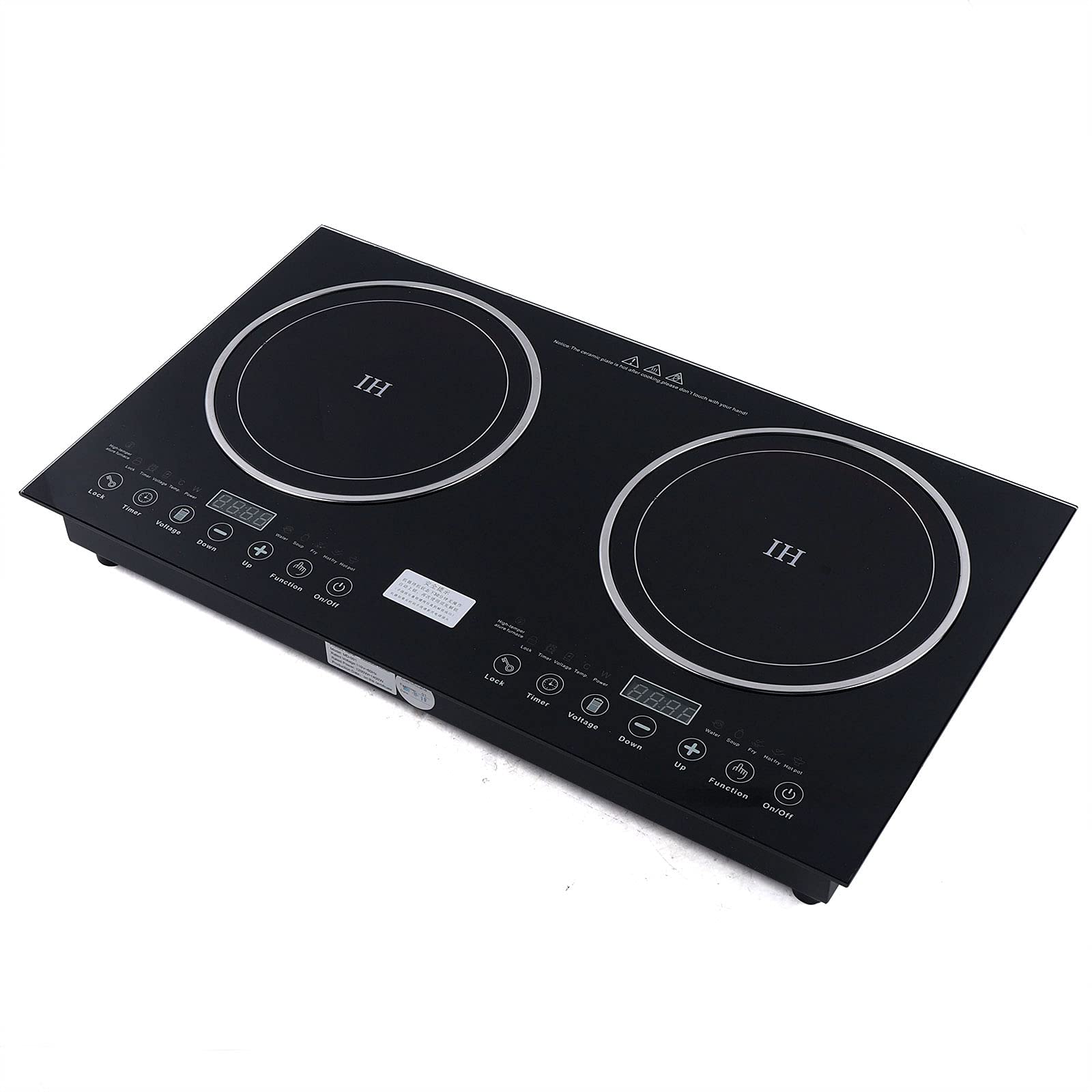 2600W Electric Dual Cooktop Countertop Burner with 8 Power Levels - 1200W Induction & 1400W Ceramic Stove for Fast Cooking | Recessible Design for Kitchen Countertops | Perfect for Small Kitchens, Dorms, RVs & Outdoor Cooking