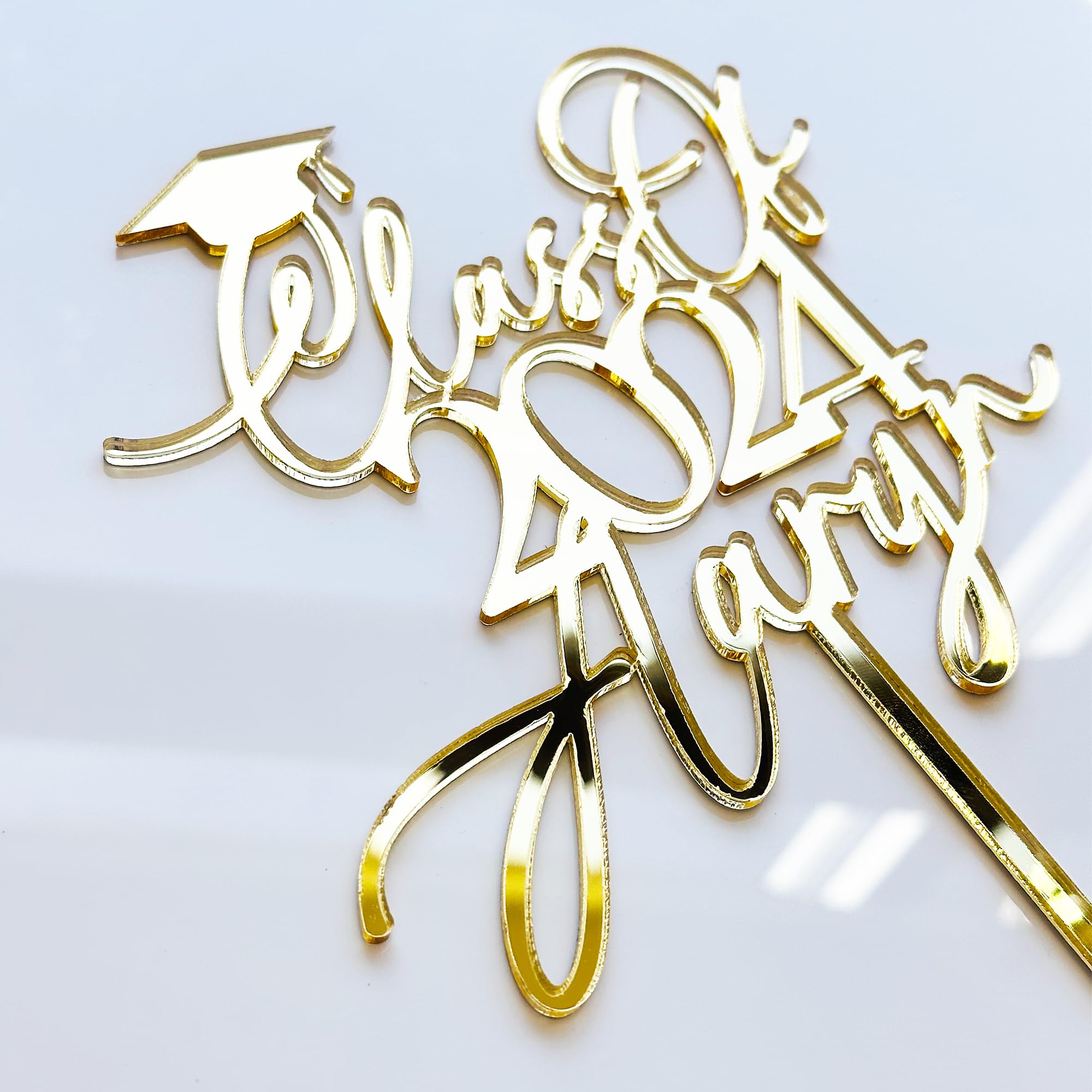 Custom Graduation Cake Topper 2025 - Personalized with Name & Date | Class of 2025 Cake Decorations | Graduation Party Supplies | Perfect for High School & College Graduation Celebrations