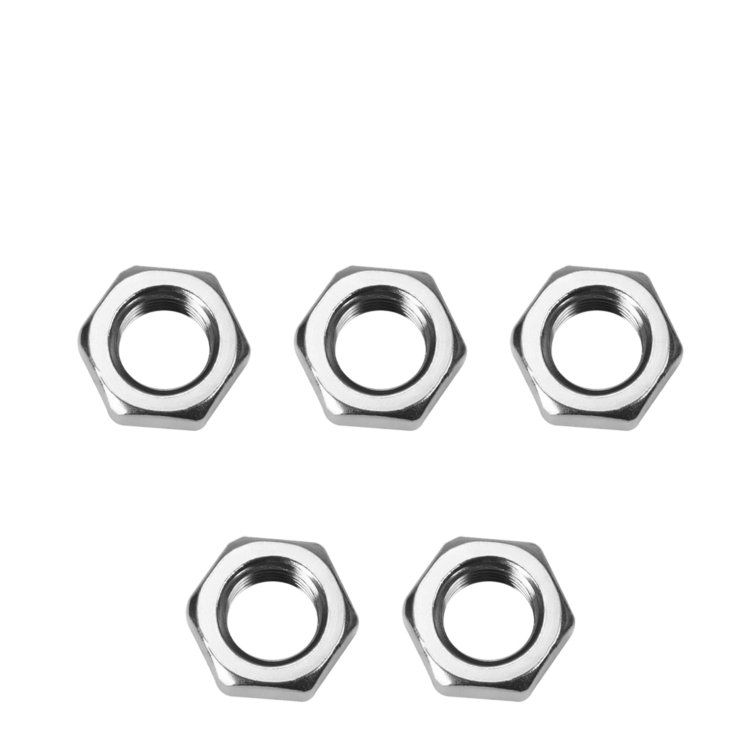5Pcs M16 x 1.5mm 304 Stainless Steel Hex Nuts - Metric Hardware Fasteners for Machinery, Appliances & Automotive - Corrosion Resistant Hexagon Nuts (0.86x0.43in) - Perfect for DIY Projects, Plumbing & Industrial Equipment Repair