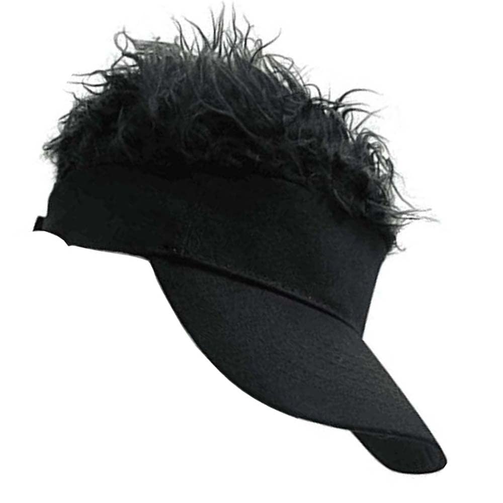 YEKEYI Fake Hair Baseball Cap with Wig - Spiked Hair Cycling Bike Hat for Men, Women & Kids - Perfect for Halloween, Cosplay, Cycling & Outdoor Activities