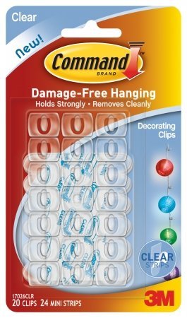 Command Hooks Adhesive Clips - 18 Pack, Damage-Free Hanging Solution for Photos, Decor & Keys - Perfect for Home, Office & Dorm Organization