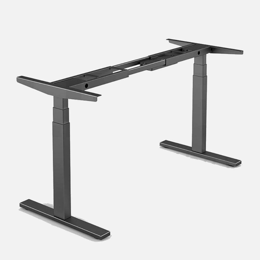 160cm Height Adjustable Electric Standing Desk - Single Motor Sit Stand Desk with Black Top & Grey Frame | Perfect for Home Office, Gaming & Workspace Ergonomics