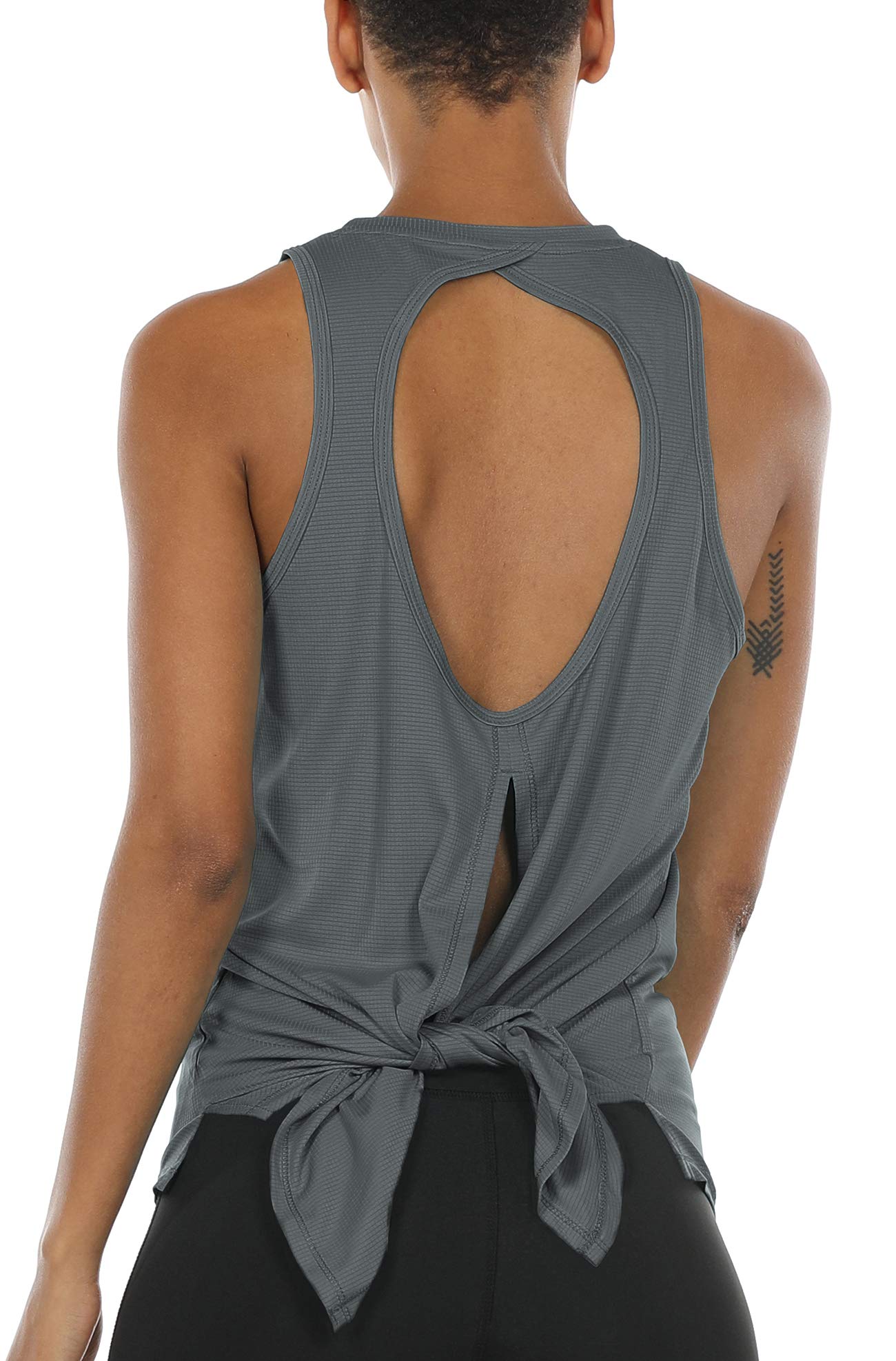 icyzone Open Back Workout Tank Top for Women - Breathable Athletic Yoga Shirt, Activewear Exercise Top - Perfect for Gym, Yoga & Running