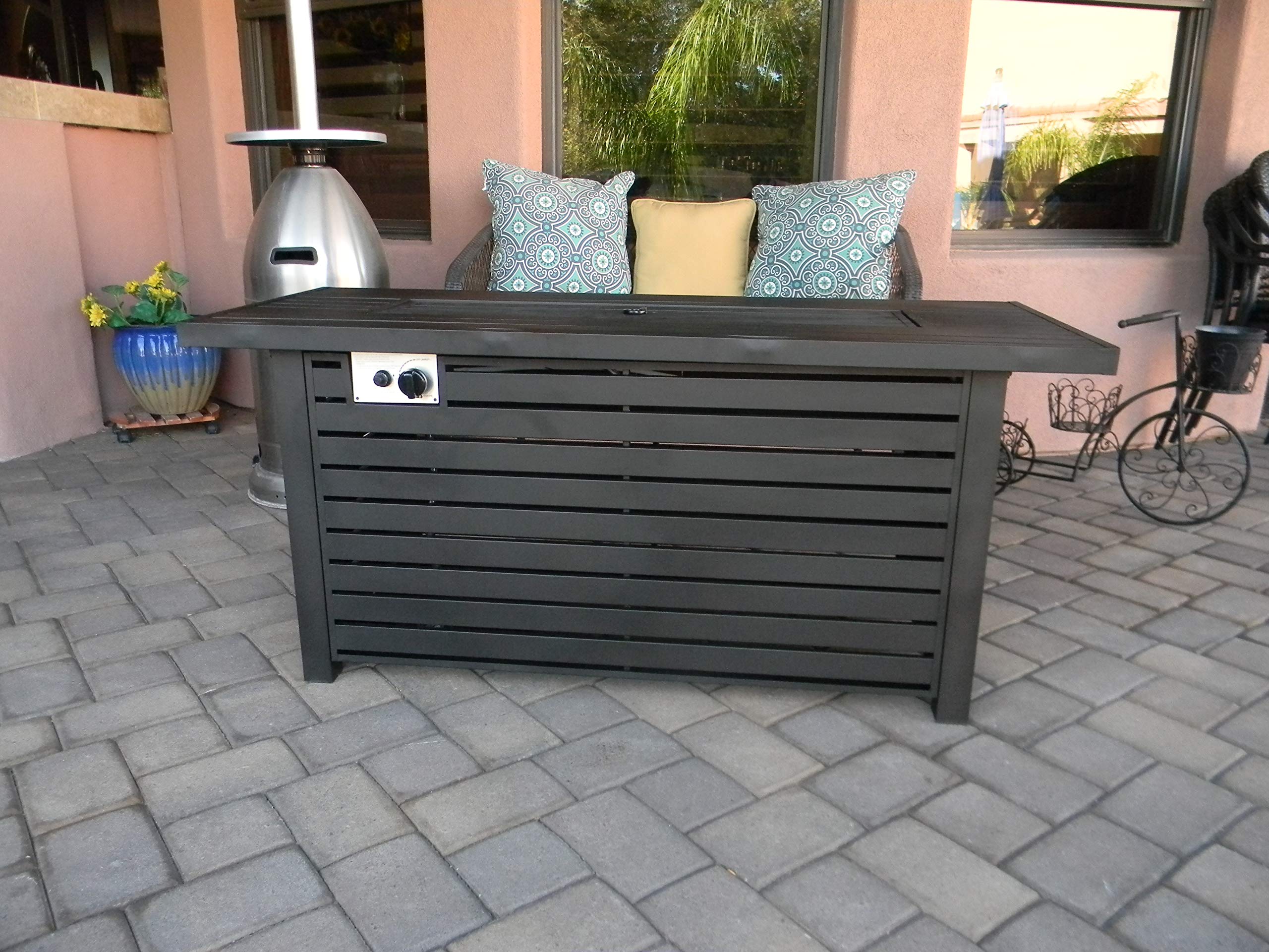 Hiland AWS-RT30 Clear Rectangular Fire Pit Glass Wind Screen - Durable Wind Protection for Outdoor Patio, Backyard, Camping & Garden Gatherings