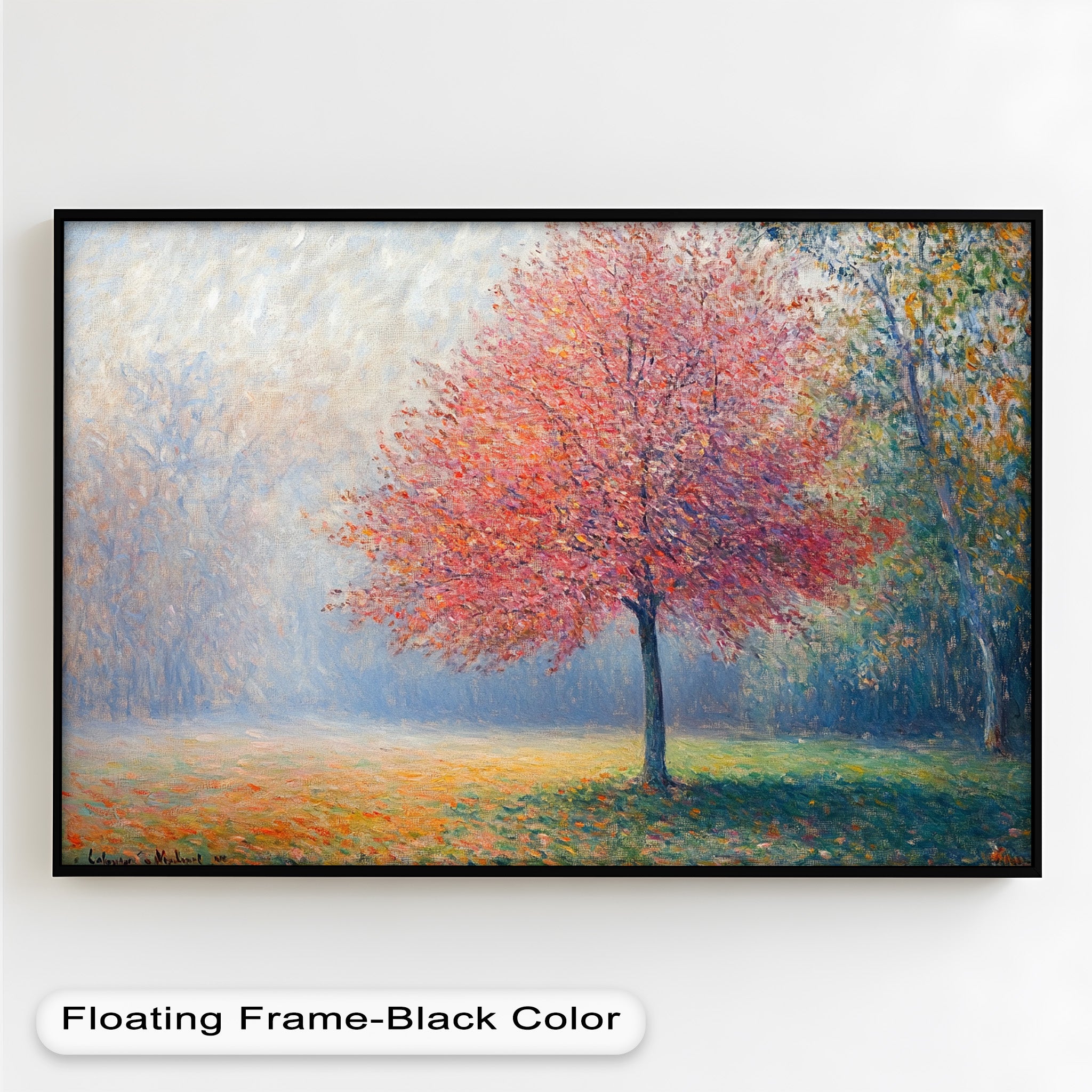 Autumn Radiance Impressionist Oil Painting - Handmade Landscape Artwork for Home Decor, Office Wall, Living Room & Gift