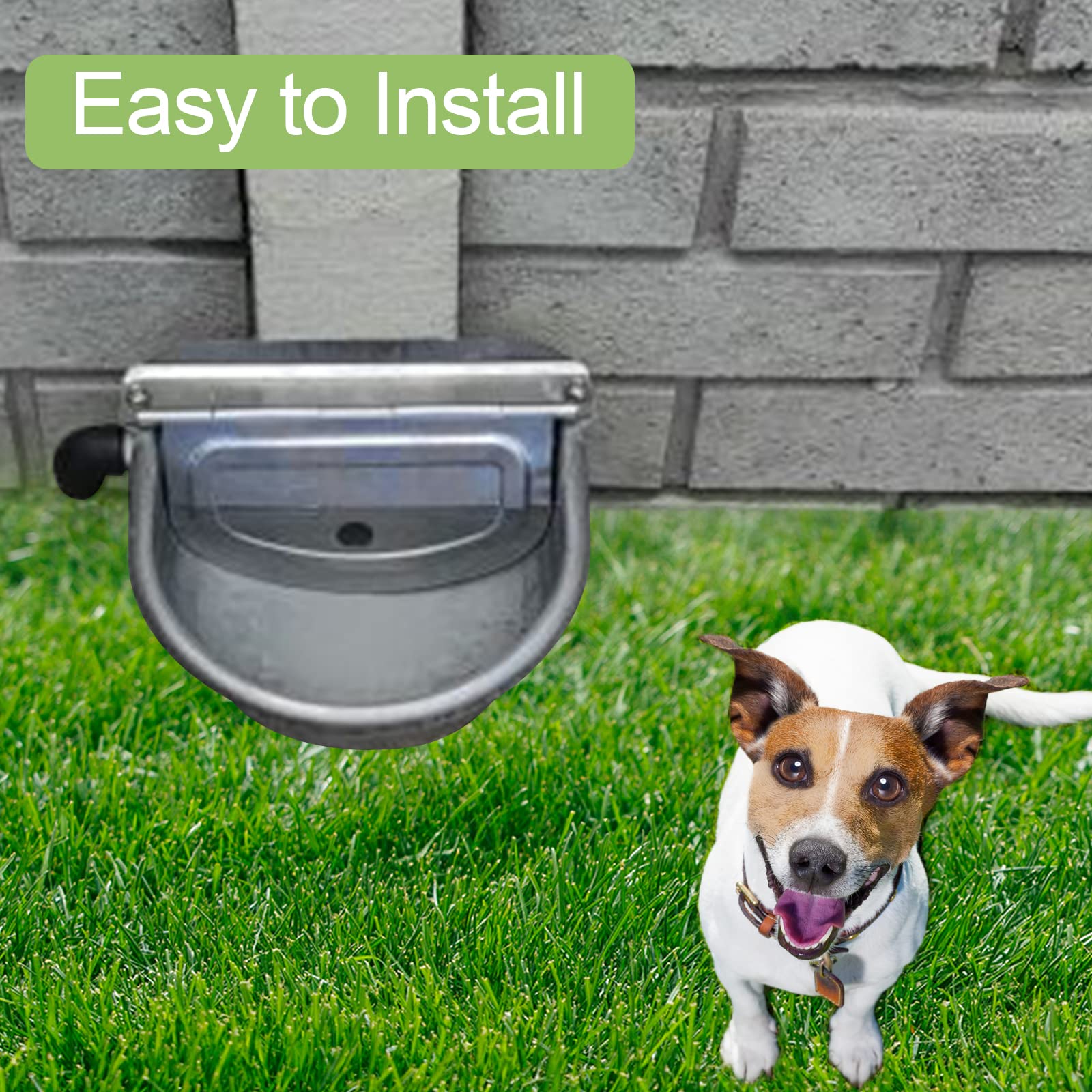 Automatic Livestock Water Bowl with Float Valve - Self-Filling Waterer for Horses, Goats, Pigs, Dogs - Durable Animal Drinking Bowl for Barns, Farms & Pastures - Perfect for Stable, Ranch & Outdoor Use