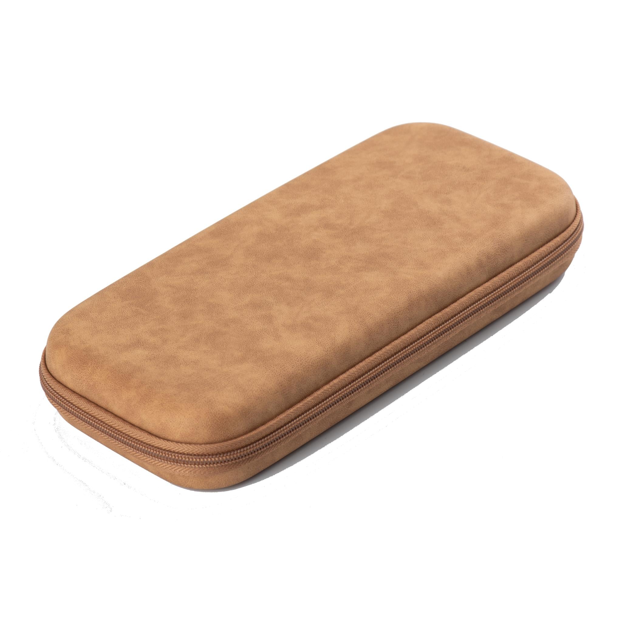 Durable PVC Brown Leather Protective Case for Nintendo Switch 2™ - Shockproof Cover with Enhanced Grip for Gaming On-The-Go, Travel & Daily Use