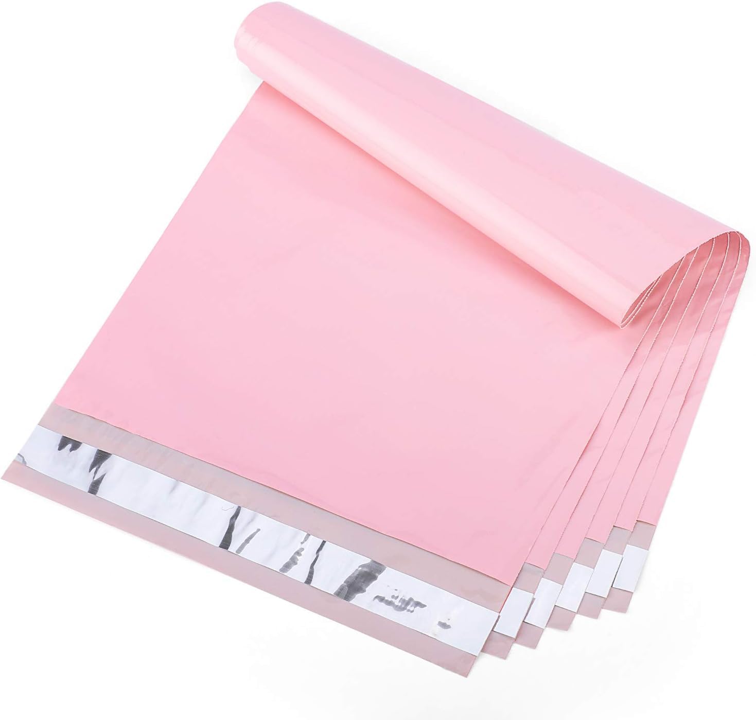Metronic 10x13 Inch Poly Mailers 100 Pack - Strong Adhesive Waterproof Shipping Envelopes for Clothing & Small Business | Light Pink Mailing Bags for Ecommerce, Amazon FBA, Online Stores & Package Protection