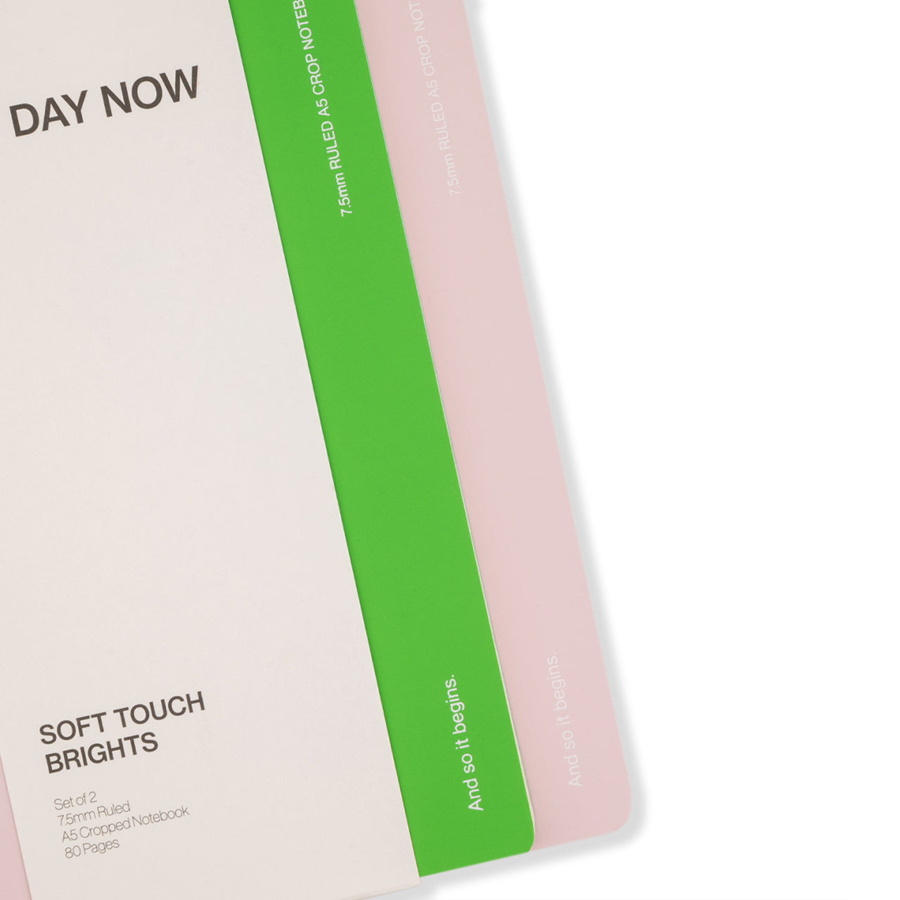 Soft Touch Notebook Set of 2 - Ruled A5 Cropped Journal for Writing, Note Taking & Sketching - Perfect for School, Office & Travel