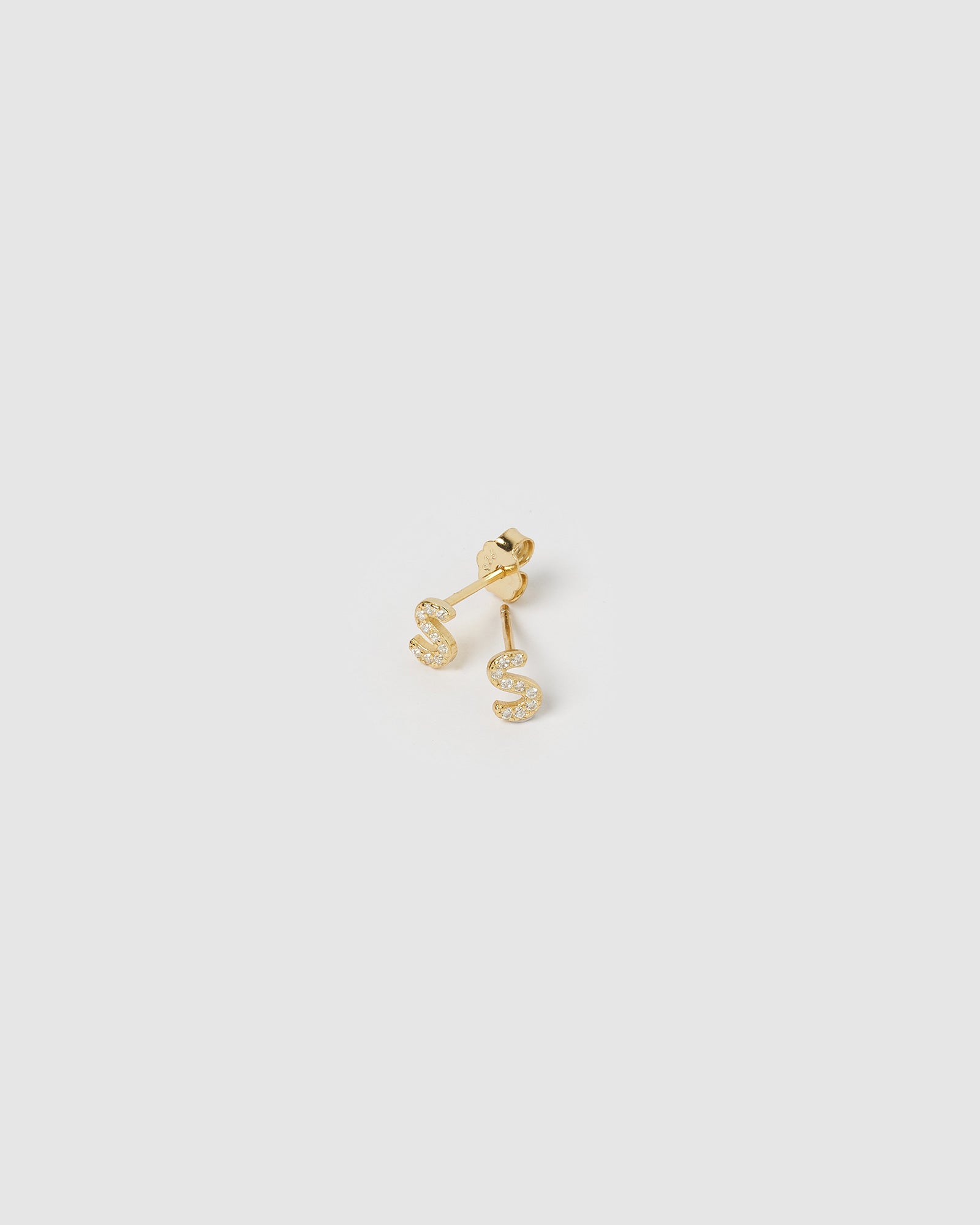 Izoa Gold Alphabet Mini Letter K Stud Earrings - Perfect for Initial Jewelry, Gifts & Everyday Wear