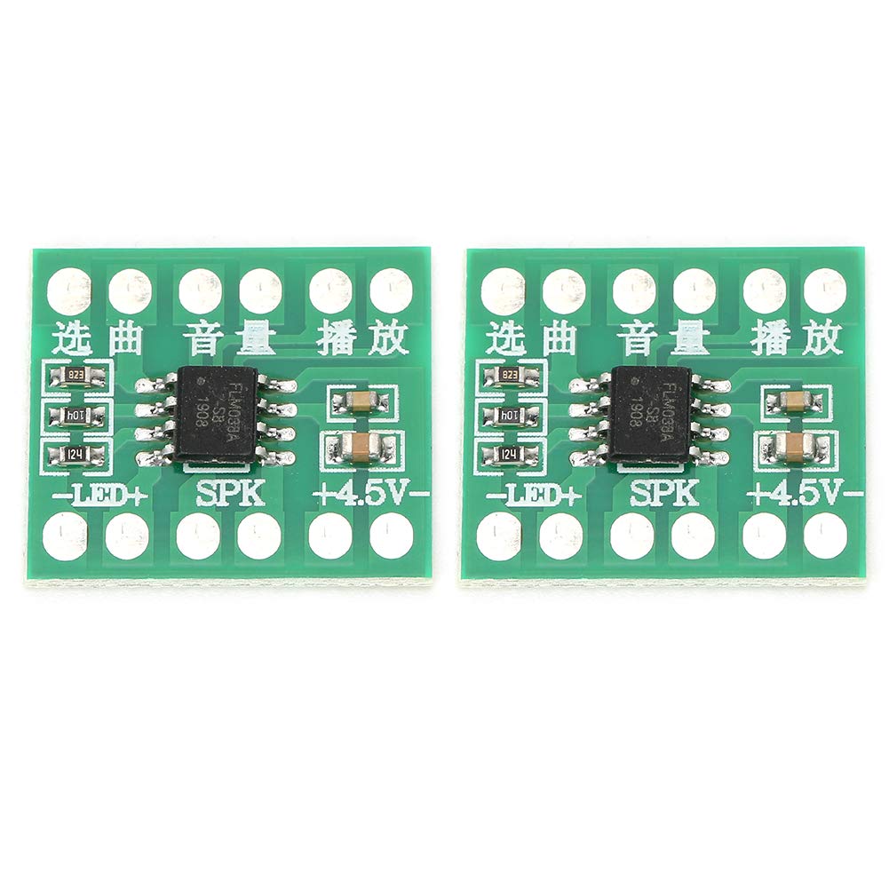 Kafuty-1 2PCS Music Chip DIY Module - Volume Adjustable with 38 Songs & LED for Smart Doorbell, Smart Lock, Music Toys - Perfect for Home Automation & DIY Electronics Projects