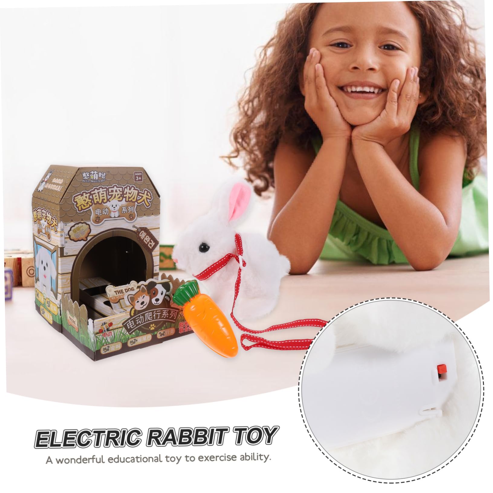 BCOATH Electric Rabbit Toy for Kids - Early Learning Musical Instrument Set, Adorable Parent-Child Interactive Plastic Toy for Toddlers & Girls | Perfect for Birthday Gifts, Early Childhood Education & Family Playtime