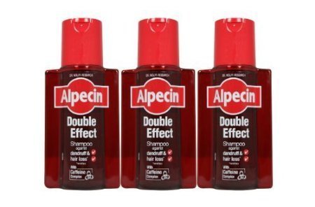 Dr. Wolff Alpecin Double Effect Caffeine Shampoo for Men - 3 Pack (6.8 fl oz each) - Stimulates Hair Growth & Reduces Hair Loss - Ideal for Daily Use at Home or Gym