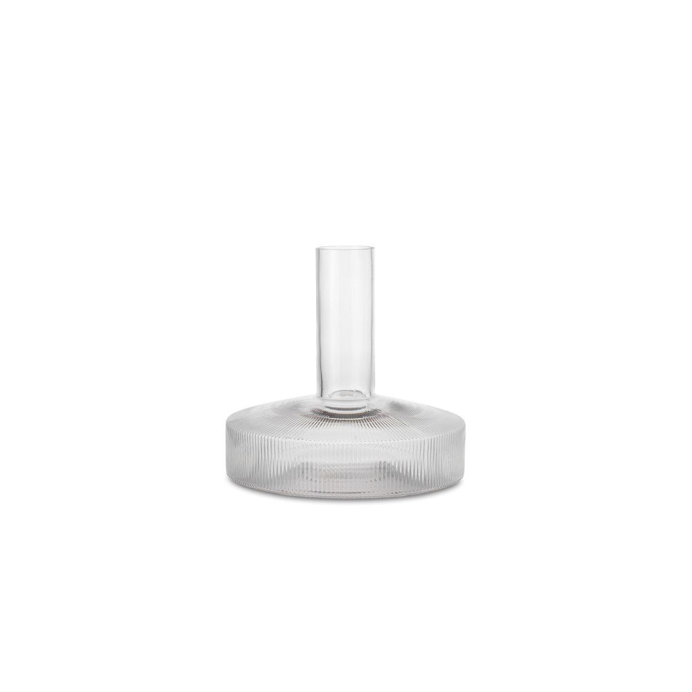 FERM LIVING Ripple Wine Carafe - Clear Glass Decanter for Red & White Wine - Perfect for Dinner Parties, Gifts & Home Bar Accessories
