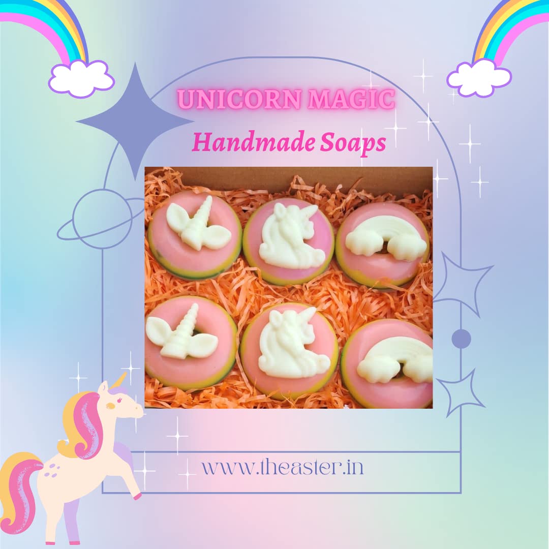 Astrid Unicorn Handmade Soap - Shea Butter & Glycerine for Kids & Adults | Paraben & Sulphate Free | Gentle Moisturizing Bath & Gift for Fantasy Lovers