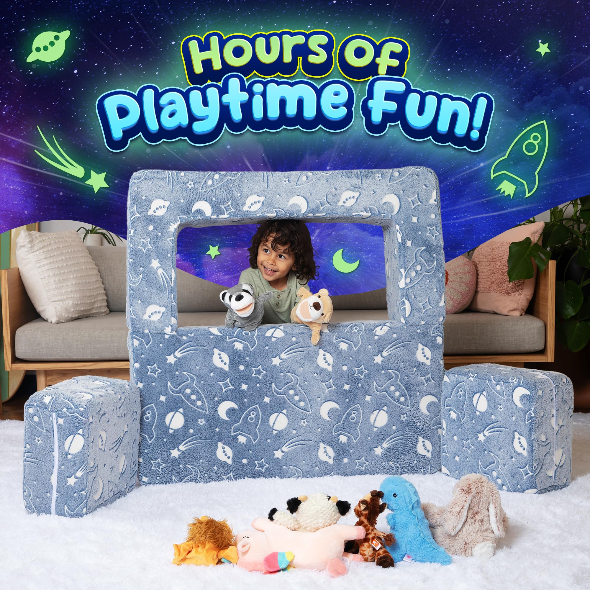 Modular Kids Play Couch Set - Soft Foam Toddler Sofa for Playroom, Nursery & Living Room | Safe & Durable Children's Furniture for Playtime, Reading & Relaxation