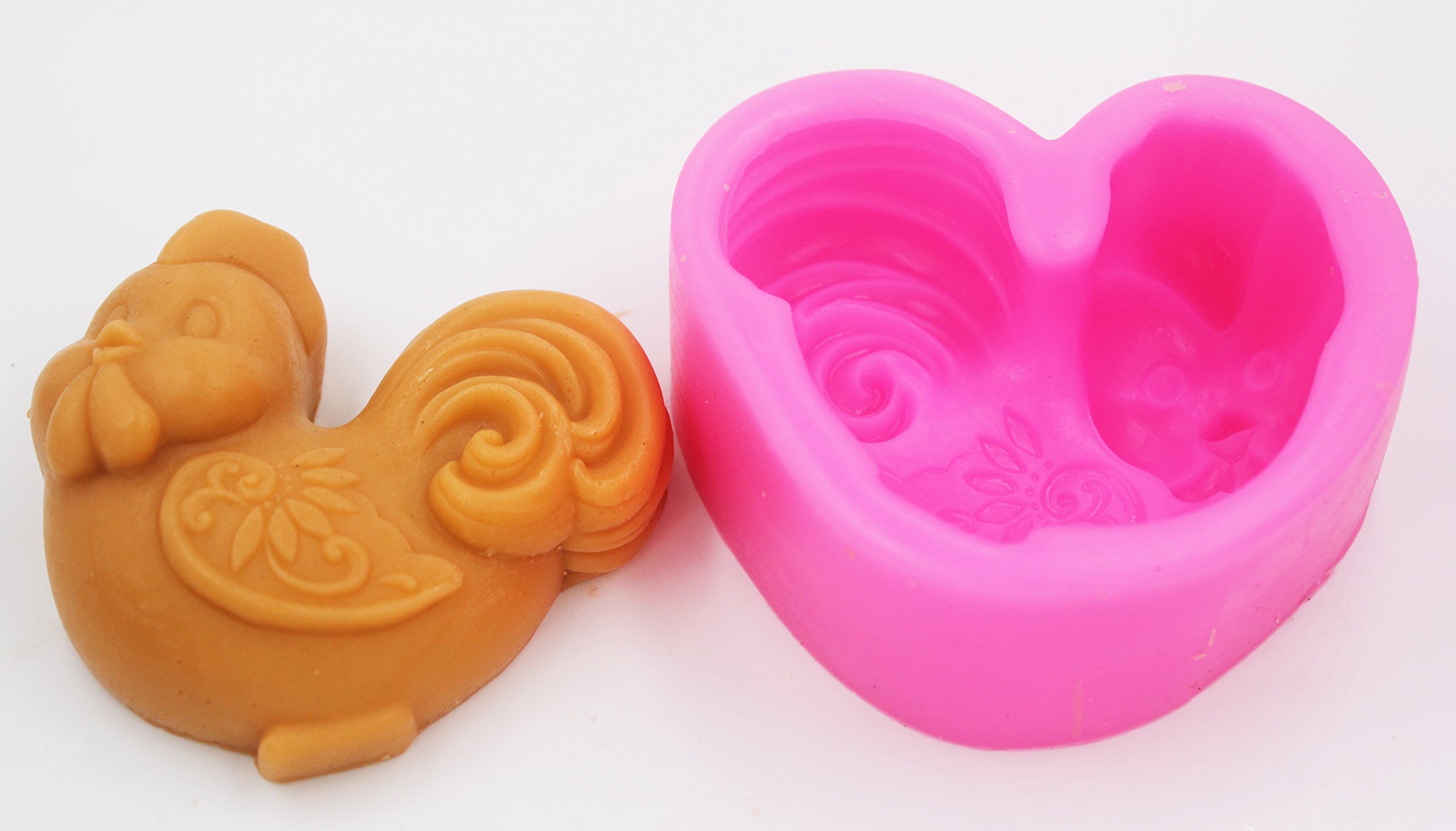 Longzang Zodiac Rooster S0240 Silicone Soap Mold - DIY Handmade Soap Making Craft Kit for Home Decor, Bathroom Essentials & Gift Ideas