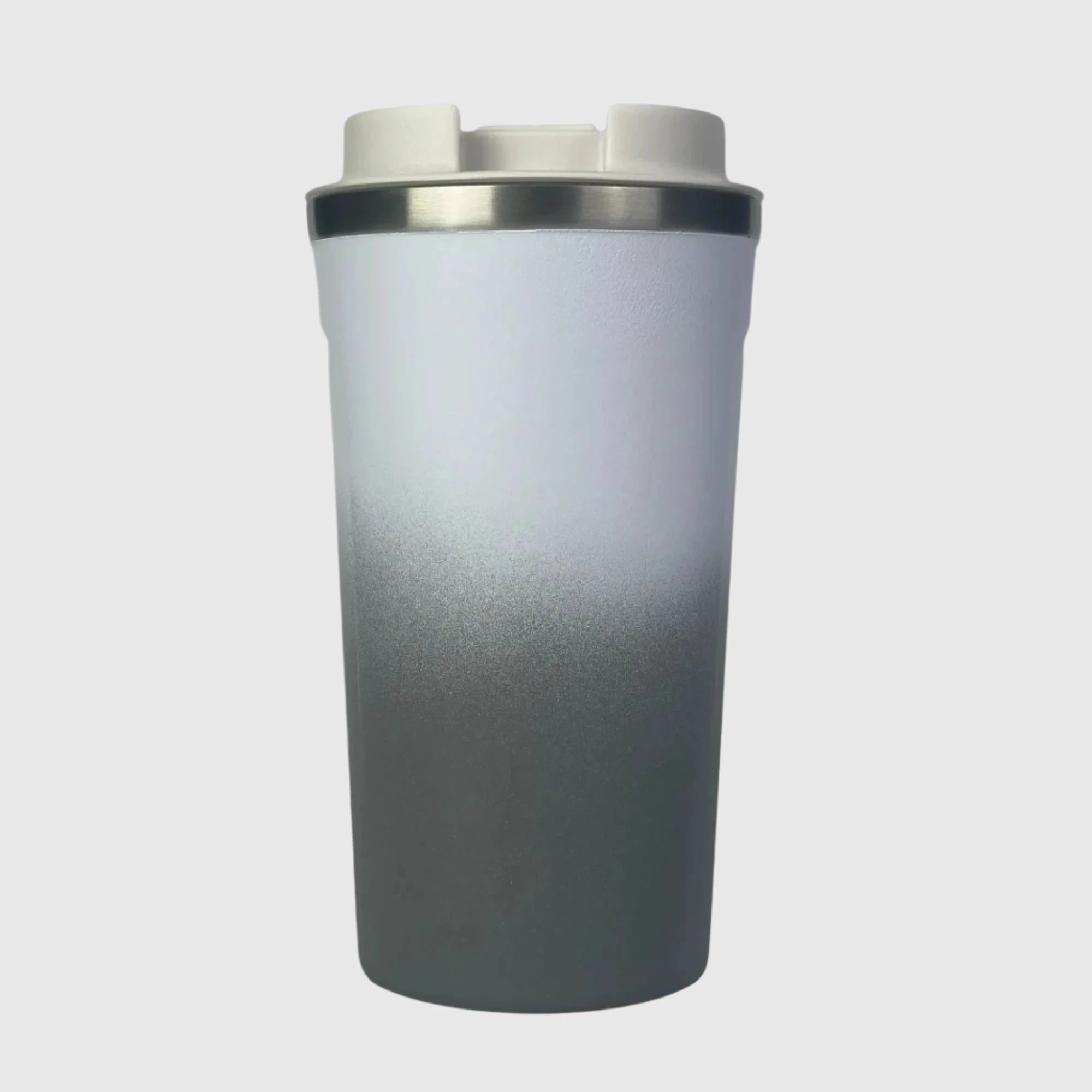 Premium Misty Grey Insulated Travel Coffee Mug - 500ml Stainless Steel Vacuum Flask - Perfect for Commuting, Camping & Office Use