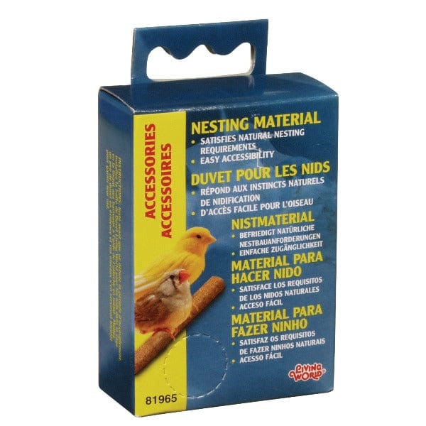 Living World Nesting Material Box for Birds - Natural Soft Fibers for Bird Cages & Aviaries - Perfect for Wild Birds, Parrots, Finches & Pet Birds - DIY Nest Building & Cage Lining