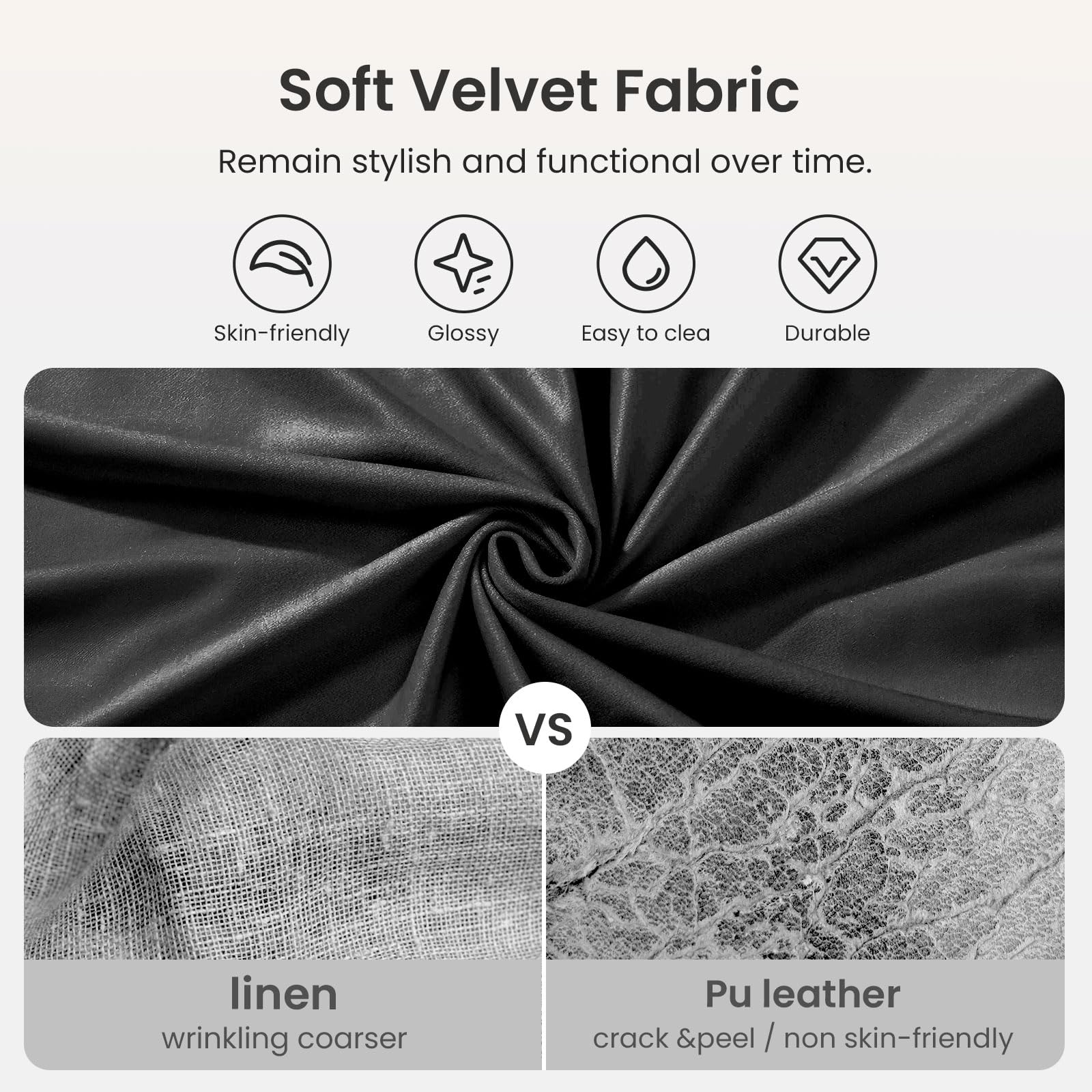 Velvet Convertible Futon Sofa Bed - 71