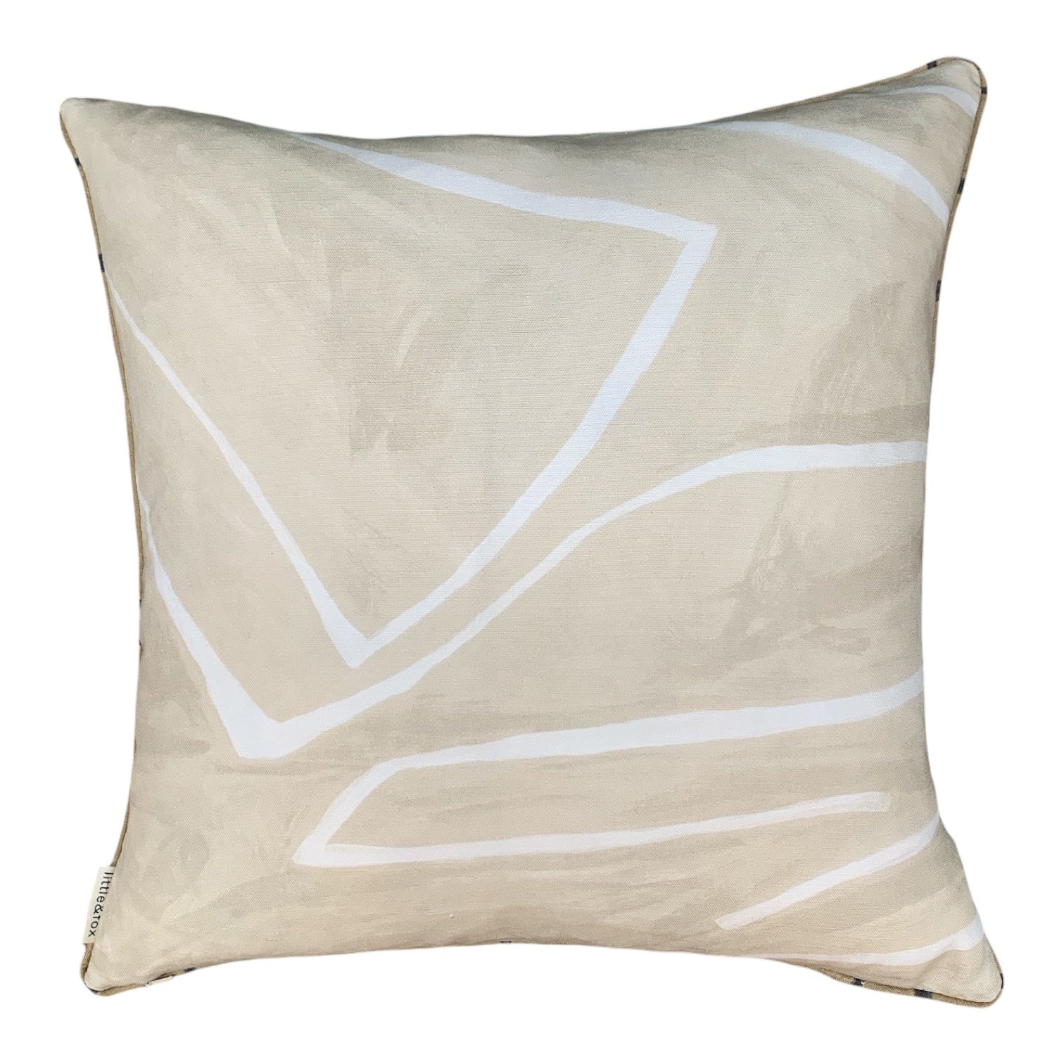 Graffito 50x50cm Decorative Square Throw Pillow Cover with Piped Edge - Perfect for Sofa, Bed, Couch & Home Decor