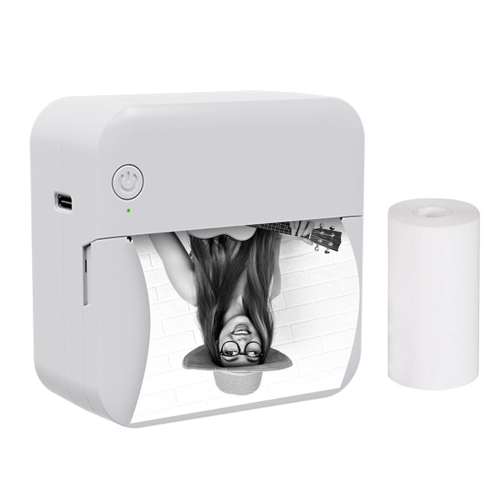 YIWENG Mini Pocket Thermal Printer - Portable Sticker Maker with 203DPI High Resolution, Bluetooth Connectivity for Smartphones - Perfect for Home Labeling, Small Business Inventory, and Instant Photo Printing