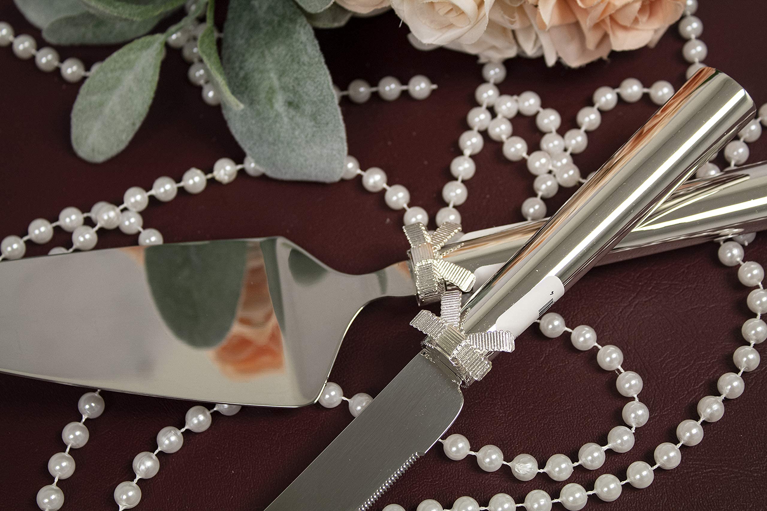 Kate Spade Bridal Grace Ave Personalized Wedding Cake Knife & Server Set - Custom Engraved Cake Cutting Gift Set for Bride & Groom - Perfect for Wedding Ceremonies, Receptions & Anniversary Celebrations