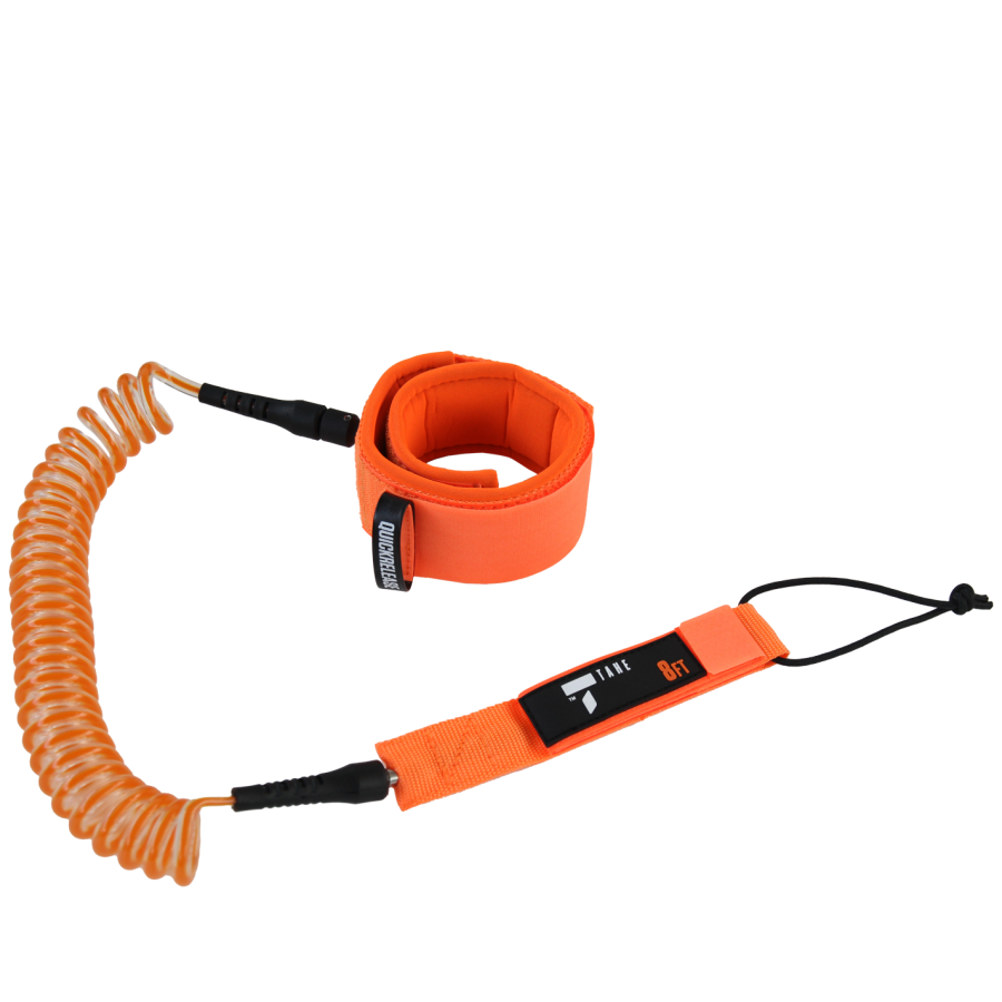 8' SUP Coil Leash - Premium Surfboard Leash for Paddle Boards - Durable & Adjustable Safety Strap for Stand Up Paddleboarding, Kayaking & Water Sports