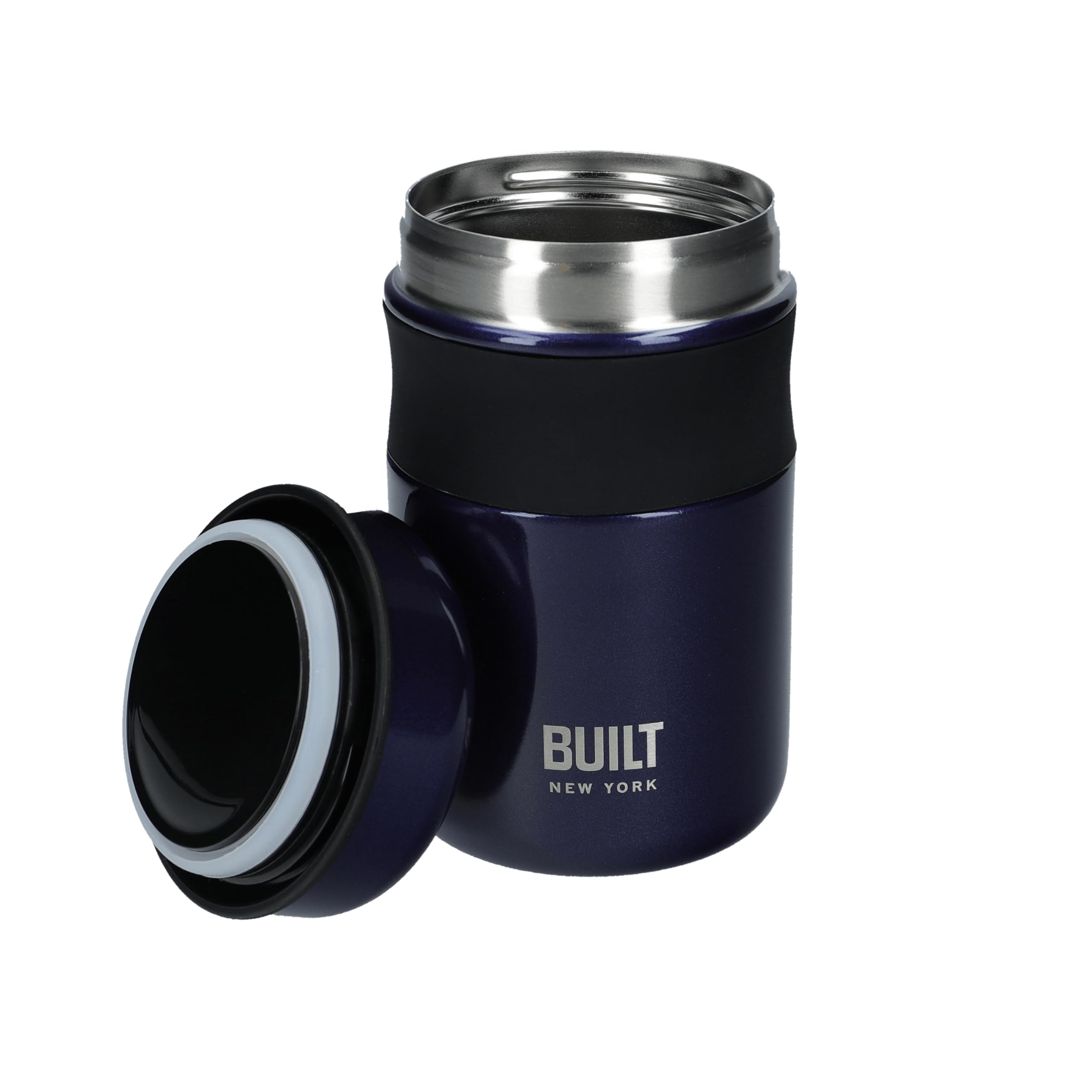 Premium Stainless Steel Double Wall Vacuum Insulated Food Flask - 490ml (16oz) Navy Blue - Keeps Food Hot/Cold for Hours - Perfect for Office, School, Picnics & Outdoor Adventures