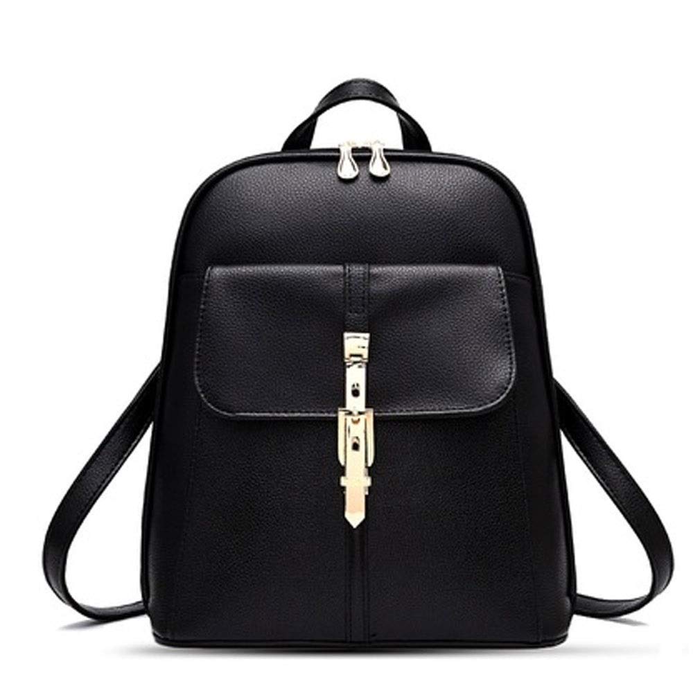 WSSBK Genuine Leather Backpack for Women - Stylish School Backpack, Travel Shoulder Bag & Casual Daypack - Perfect for College, Office & Weekend Getaways (Black)