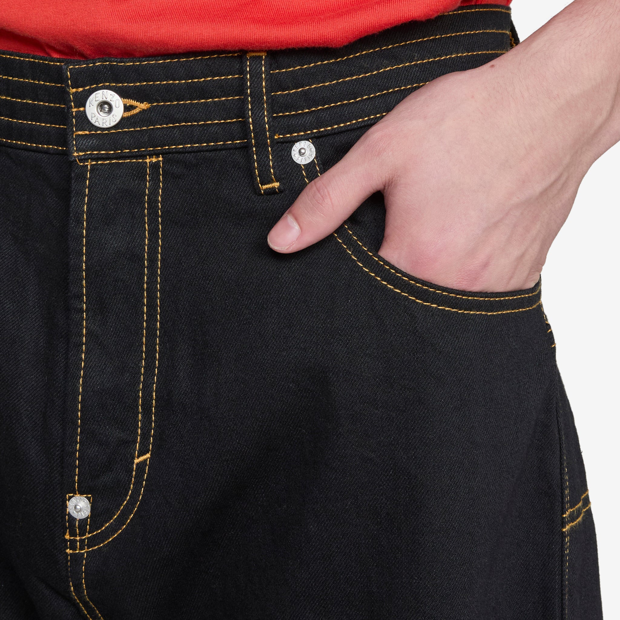 Men's Cargo Jeans - Rinse Black Denim Pants with Multiple Pockets | Durable & Comfortable for Work, Outdoor & Casual Wear