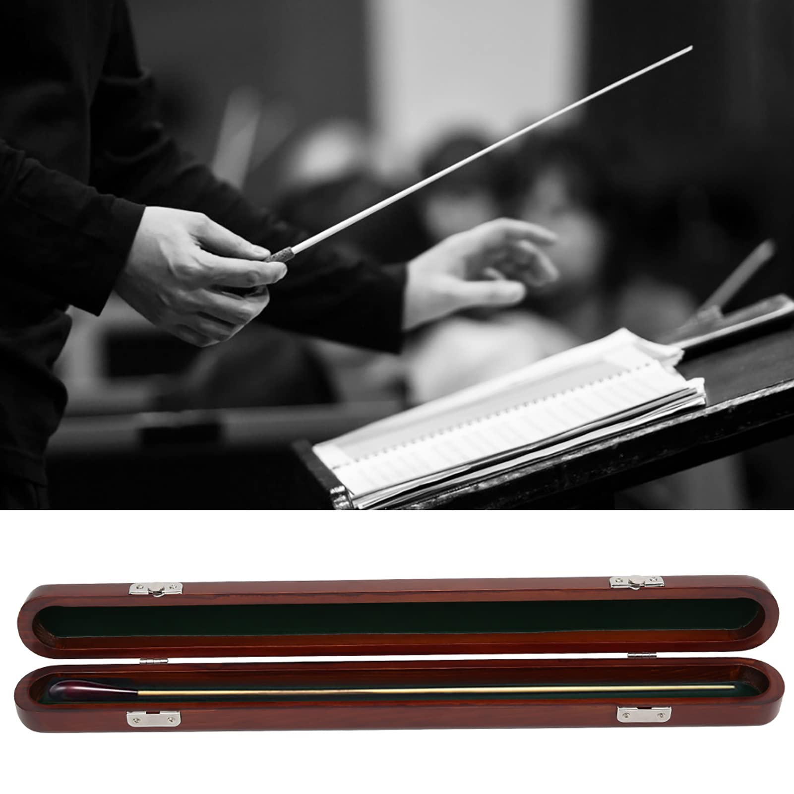 Premium Red Wood Conductor Baton Case - Durable Music Baton Storage Box for Orchestra Conductors | Perfect for Rehearsals, Performances & Travel Protection