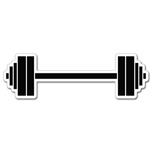 Dumbbells Barbells Gym Fitness Vinyl Sticker - Waterproof Decal for Car, Phone, Helmet, Laptop - Multiple Sizes Available - Perfect for Gym Enthusiasts & Fitness Lovers