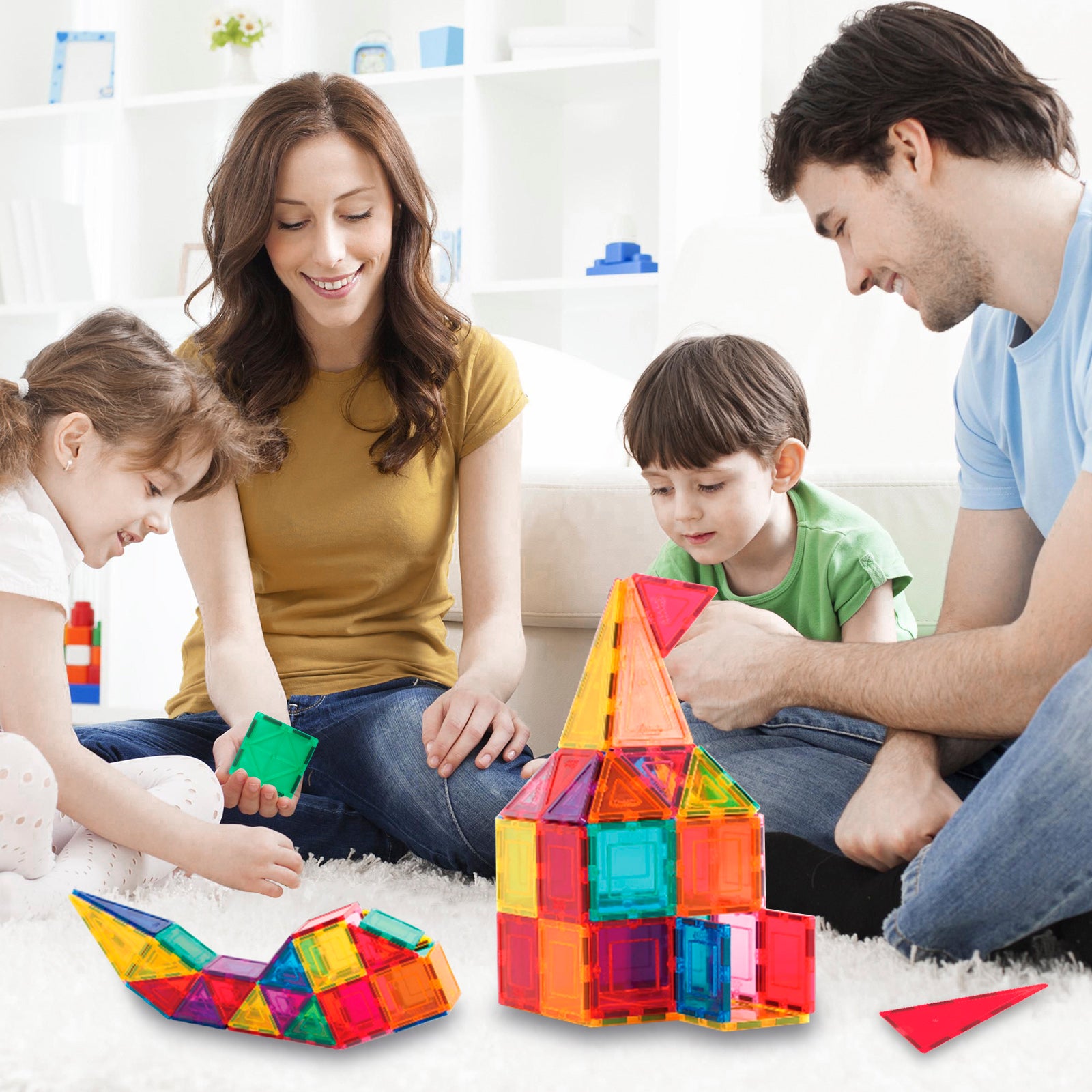 101 Pcs Magnetic Building Blocks - STEM Educational Toys for Kids, Brain Development & Creative Stacking Play - Perfect for Preschool Learning & Indoor Family Fun