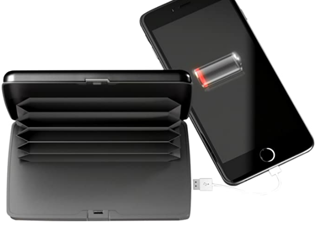 E Charge Wallet - Portable Power Bank with Fast Charging for iPhone, Android & More | Perfect for Travel, Outdoor Adventures & Emergency Power Backup